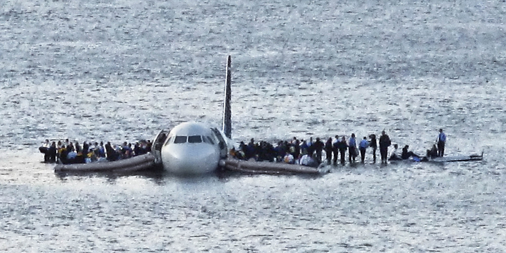 US Airways Flight 1549, successfully ditched in the Hudson River in January of 2009. Imagine having to go through something like this every other month.