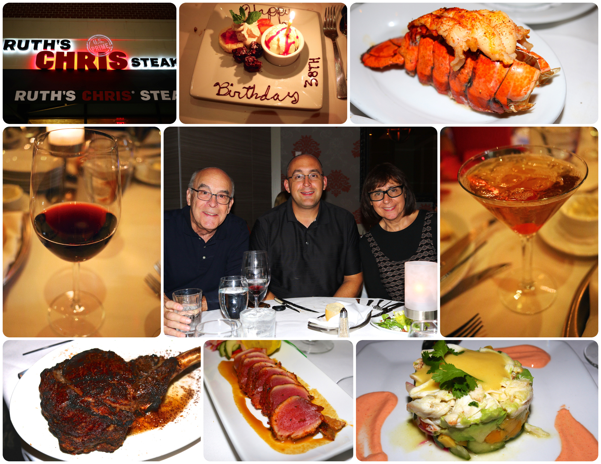 Dinner at Ruth's Chris Steakhouse. They do it right!