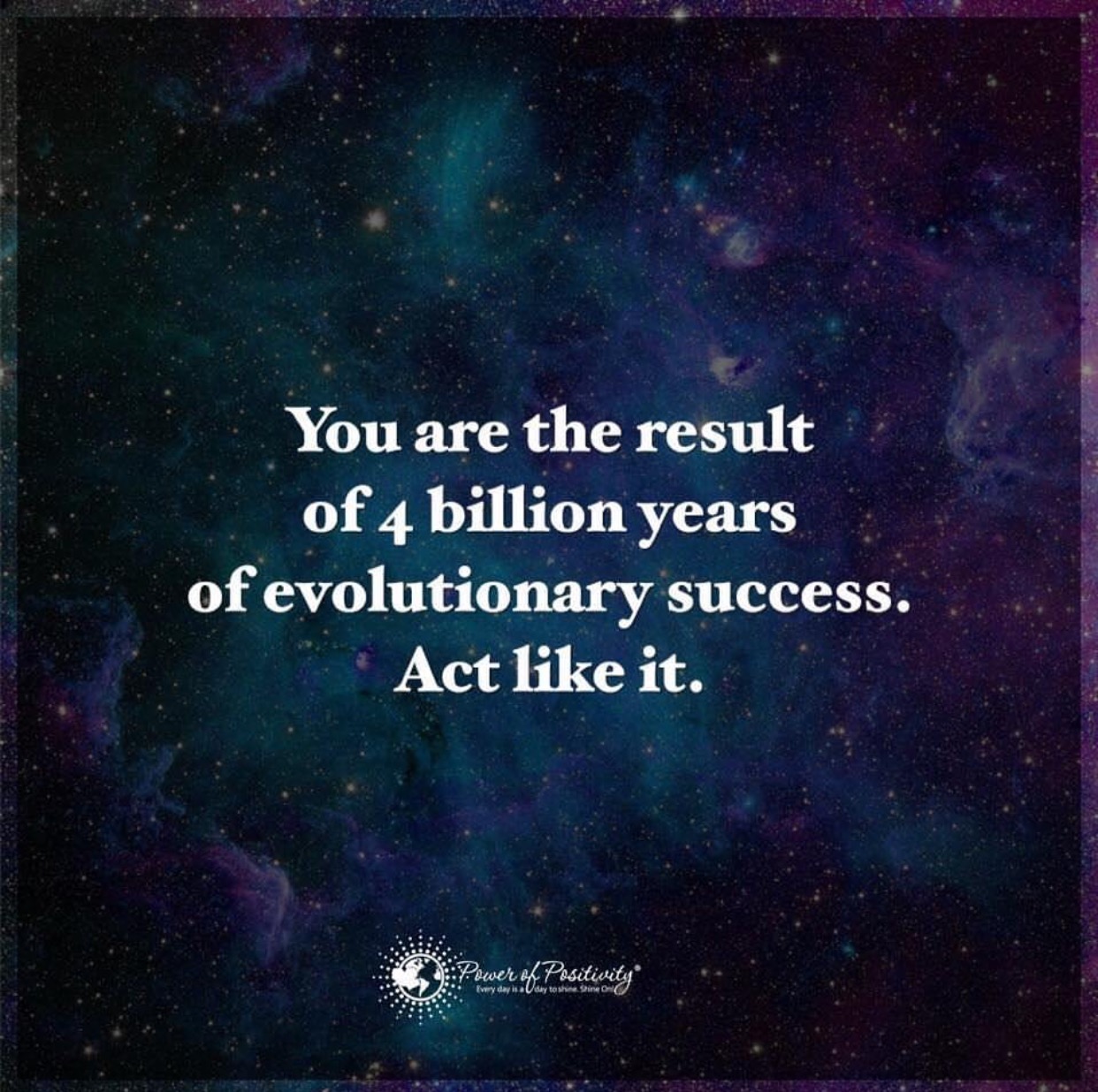 PTS is not what's wrong with you, it's what's right. Act like it.