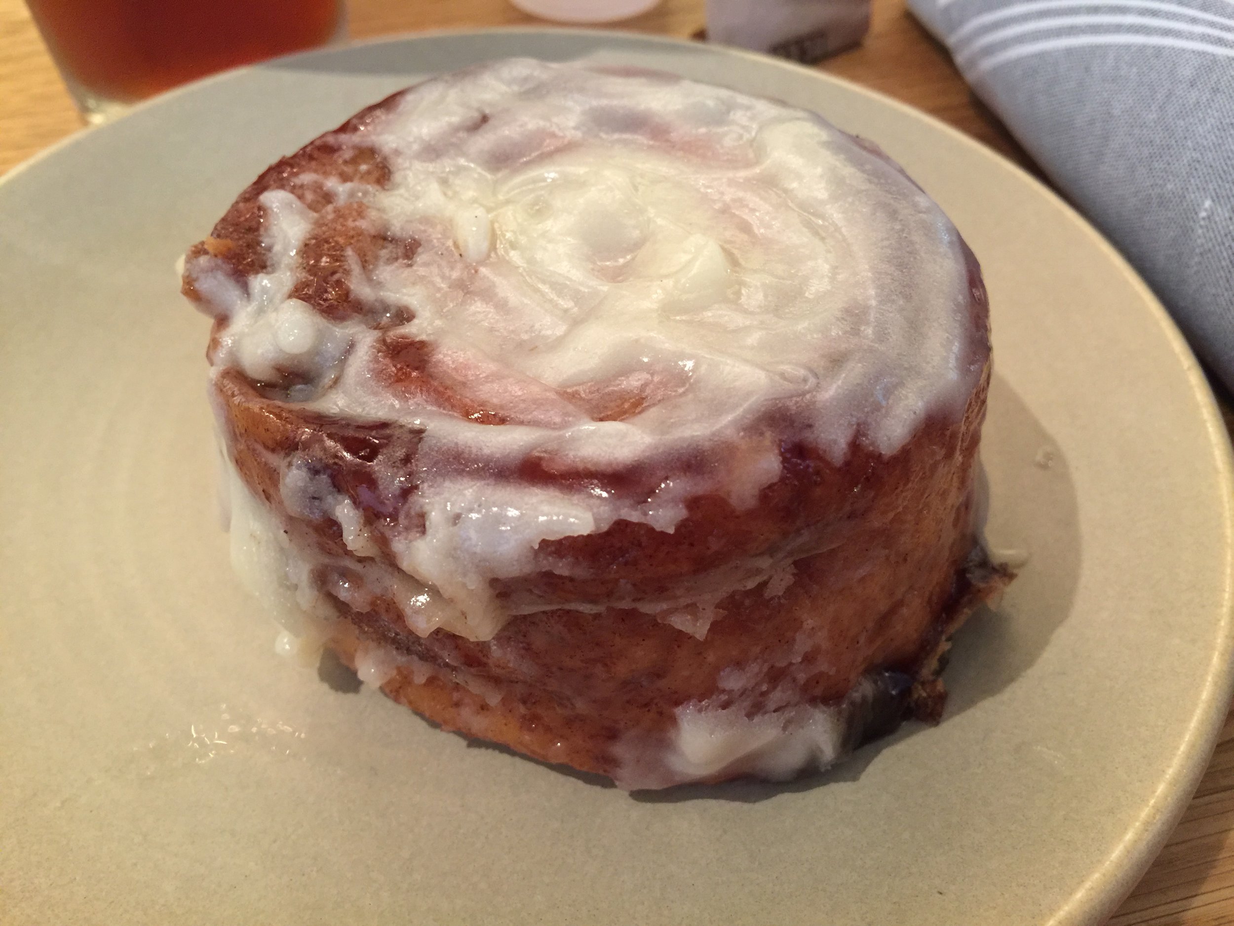 Straight off my phone with metadata that should still be intact - the gluten free cinnamon roll at Summer House Santa Monica is legit!