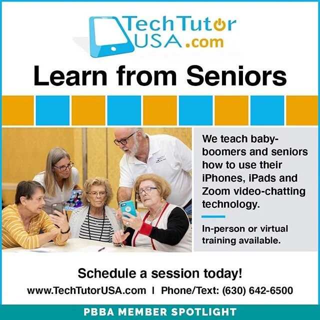 @techtutorusa offers lessons to baby boomers and seniors on how to use their iPhones, iPads, and Zoom technology.

Schedule a lesson today!
&bull;
&bull;
&bull;
#PBBA #Business #Networking #PowerLunch #SouthFlorida #CutlerBayFL #PalmettoBay  #GoodBus