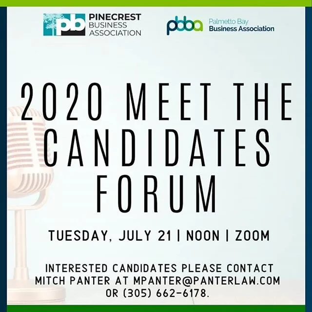 Happy Monday, Friends! 🌞We have a special announcement:
.
"Calling all candidates running for School Board, Council, Judicial, or Mayoral seats representing Pinecrest or Palmetto Bay.
.
"We want to hear from you! On Tuesday, July 21, the @