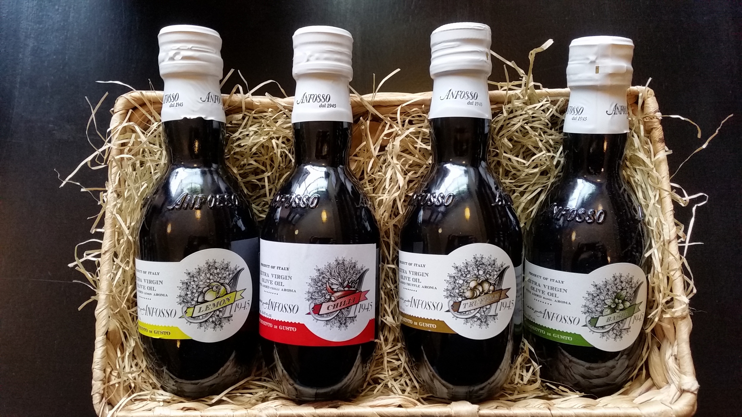 Flavoured extravergin olive oil Anfosso