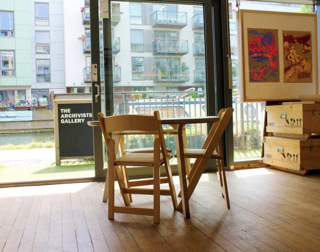 The Archivist Gallery has a canalside location between Haggerston and Hoxton Overground stations