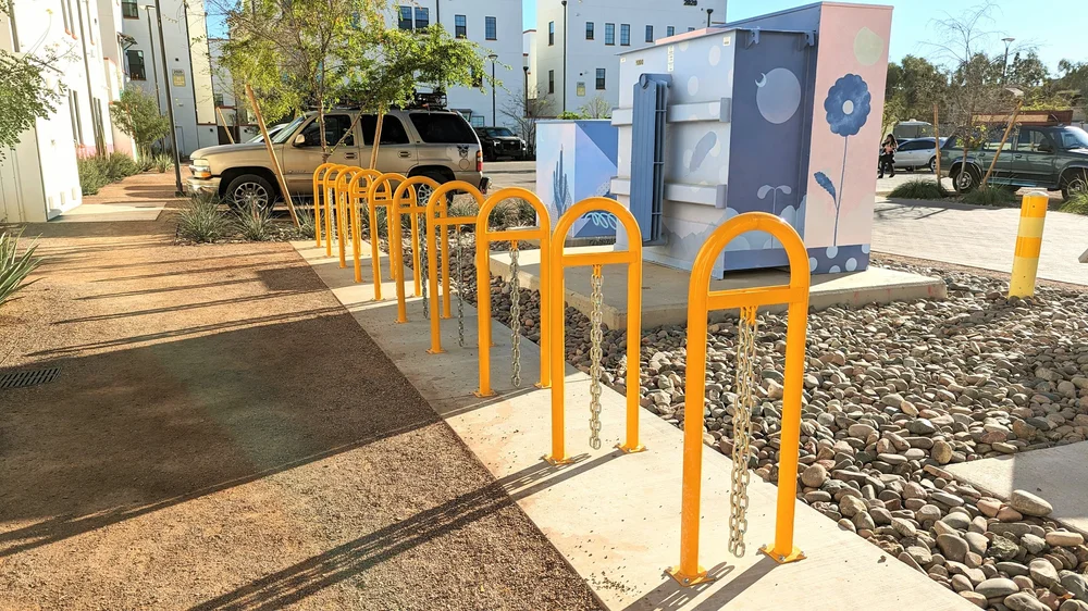 Culdesac secure bike parking