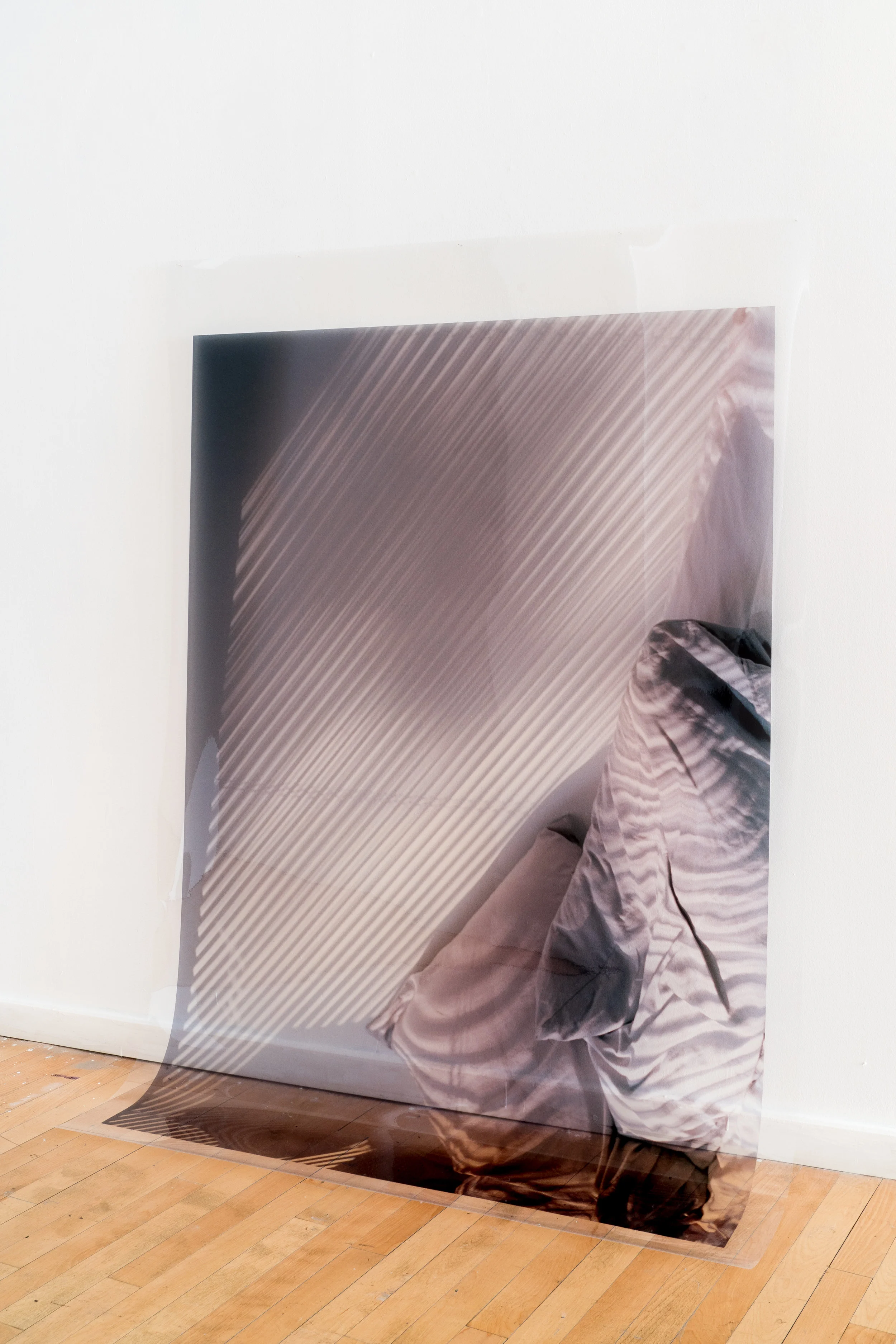 A Bedroom Full of Light . Xan Shian. 44 x 60 in. Colour Inkjet print on transparency. 2017.