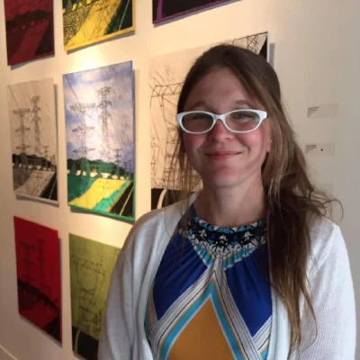 Antle-O'Donnell during her exhibition, Momentary Landscapes, @ KLG in 2015. (Photo credit: Tracy Lane).