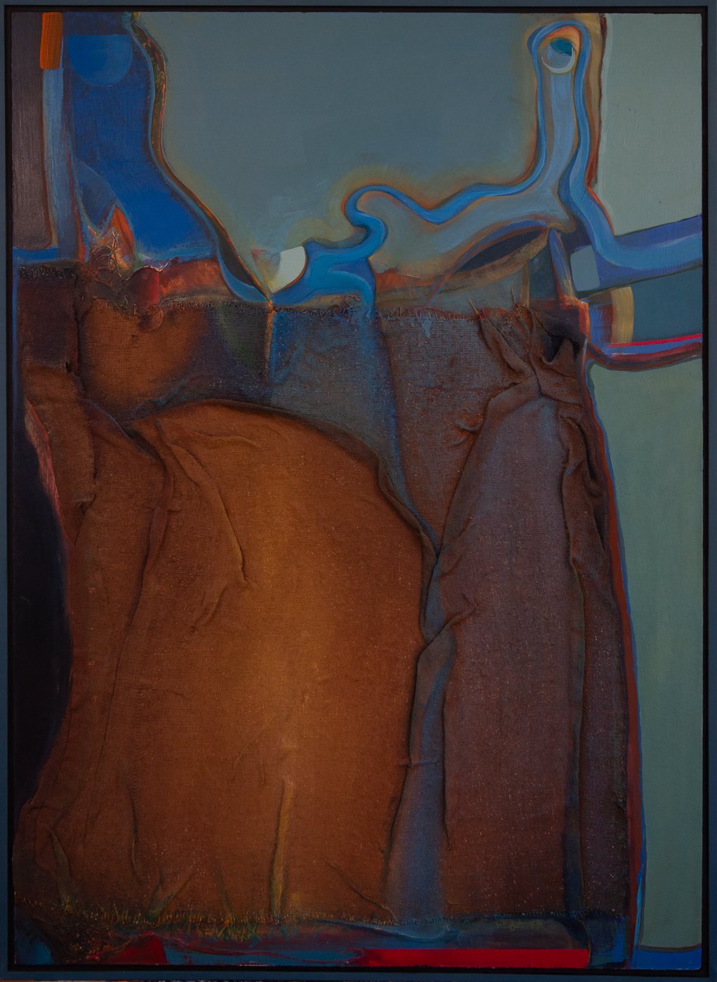  Bill Butcher River From Above Acrylic/mixed fabrics on canvas 52” x 38” $ 3500 