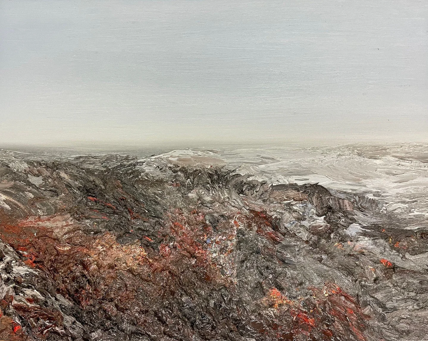 Dganit Zauberman⁠
⁠
Dganit's work could not be more relevant to our time. In this painting, she poses a question we all need to ponder: Are we going to survive the flood this time? As she reflects on her work.⁠
&quot; In my work, I am searching for w