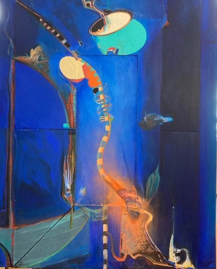 William Butcher's Exhibition⁠
*Earth Visions: Land from Above, *Deep Sea from Below**⁠
 was inspired by a summer airplane ride over Iowa, where William saw fields resembling a colorful quilt. This view sparked his creativity, leading him to explore a