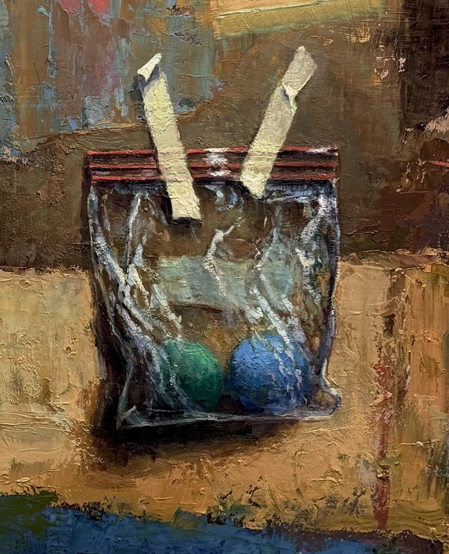 There is SO much texture and provocative imagery covering the walls this month at KLG! ⁠
⁠
Just a few more days for Found Objects  by painter @FrankBruckmann and photographer The Missing Pictures by @SeanKernan.⁠
⁠
KLG Hours 12-5pm or by appointment 