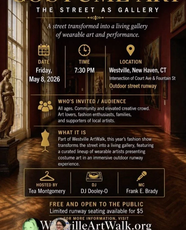 TONIGHT! Just steps away from our gallery entrance, the Westville ArtWalk Fashion Show!⁠
⁠
The gallery will be open late, so come by!  Open 12-8pm Friday 5/8!⁠
⁠
.⁠
.⁠
.⁠
.⁠
.⁠
#kehlerliddellgallery #newhavenart #artscouncilnewhaven #wvra  #westville
