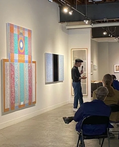 Decades of hard work by Sheldon Krevit, pictured, comprise his current exhibition, Mystic-Heated Wine, Selections from the Vault.⁠
⁠
Sheldon Krevit shows some of his most highly prized works in his farewell to KLG exhibit, some of which haven&rsquo;t