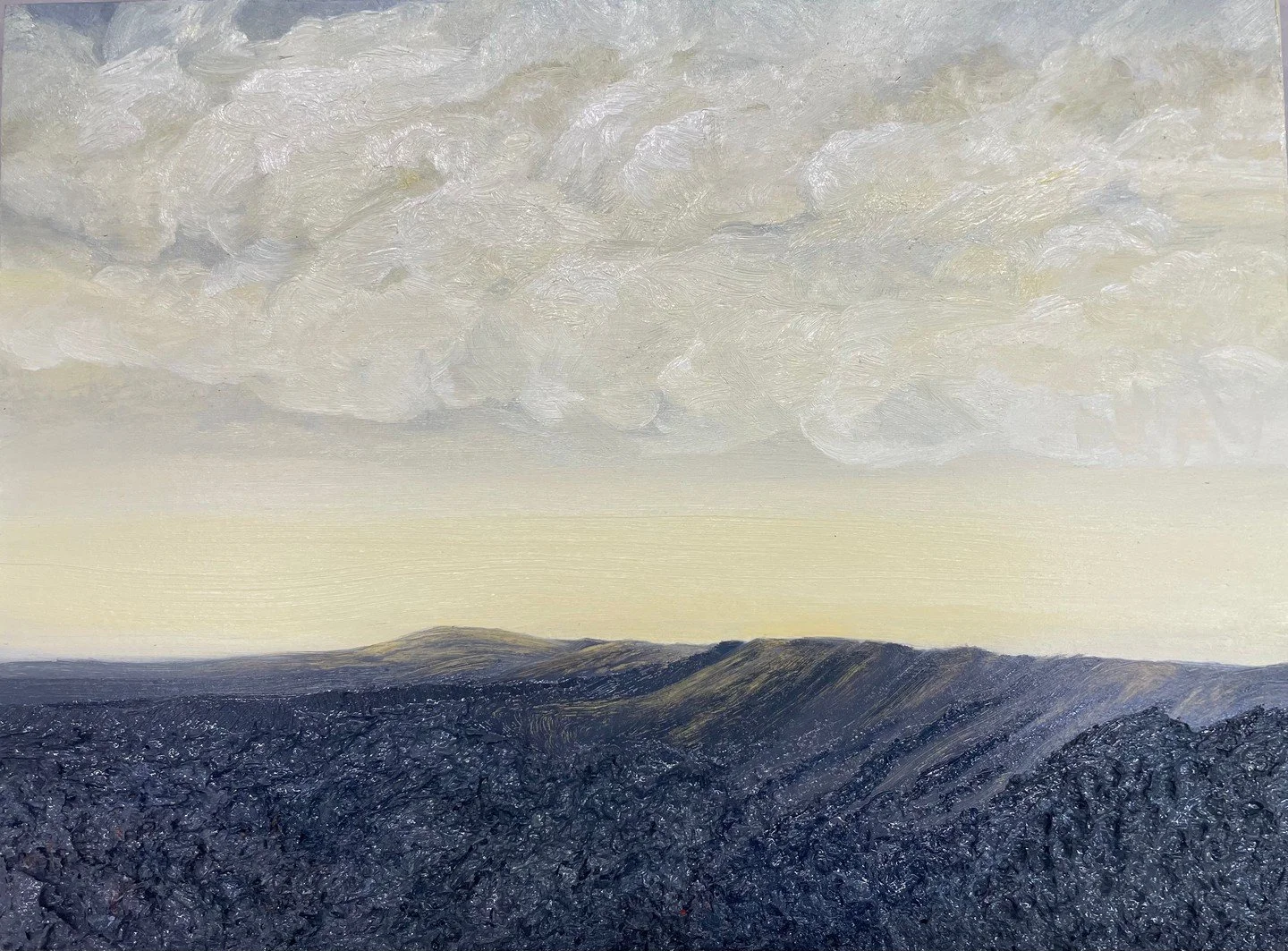 FORSAKEN, oil on board, 9x12", part of "Land Emerges" ⁠
Dganit Zauberman invites viewers to experience a body of work evoking the land, the earth, and the human condition, on view til May 24.⁠
⁠
&ldquo;My process is improvisational, re