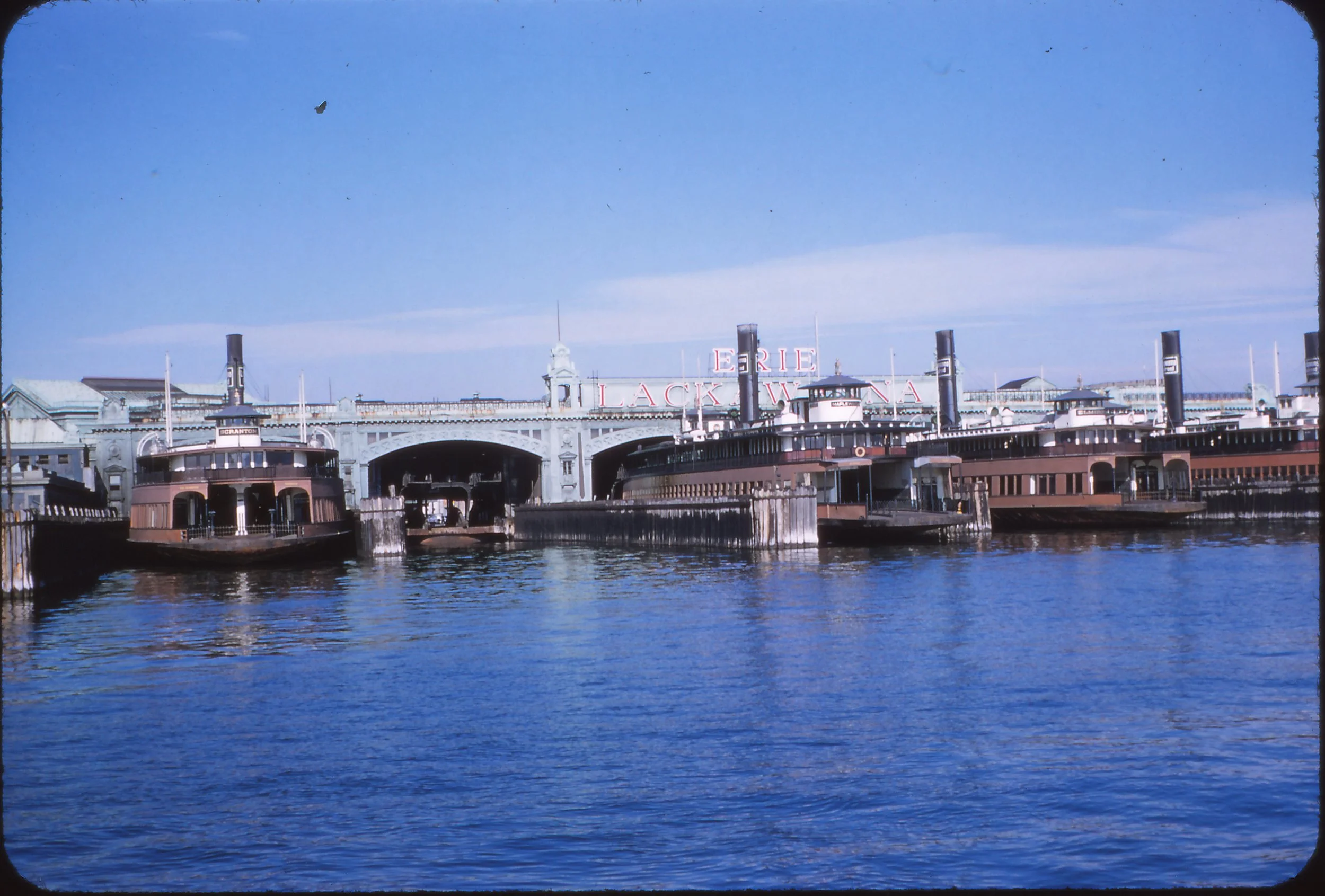 DL&W Scranton, Maplewood, Elmira in Hoboken NJ Oct 13, 1957 - Don Ball, ELRRHS coll