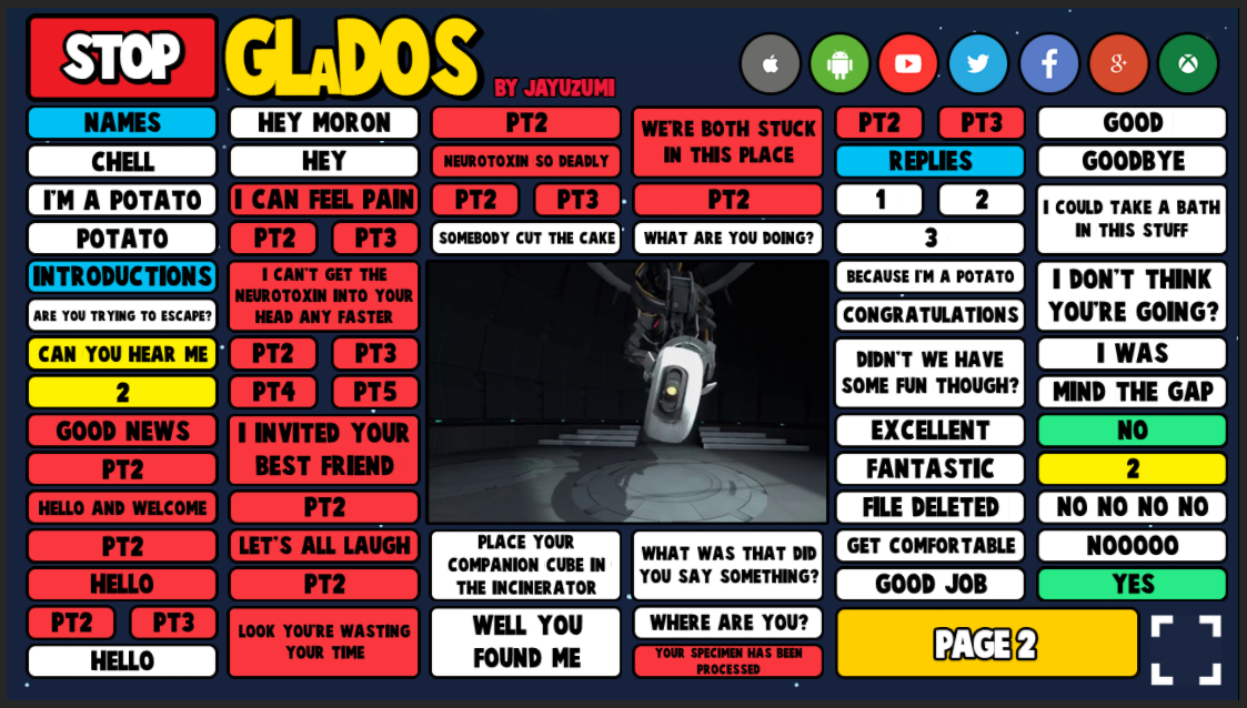GLADOS SOUNDBOARD PREVIEW