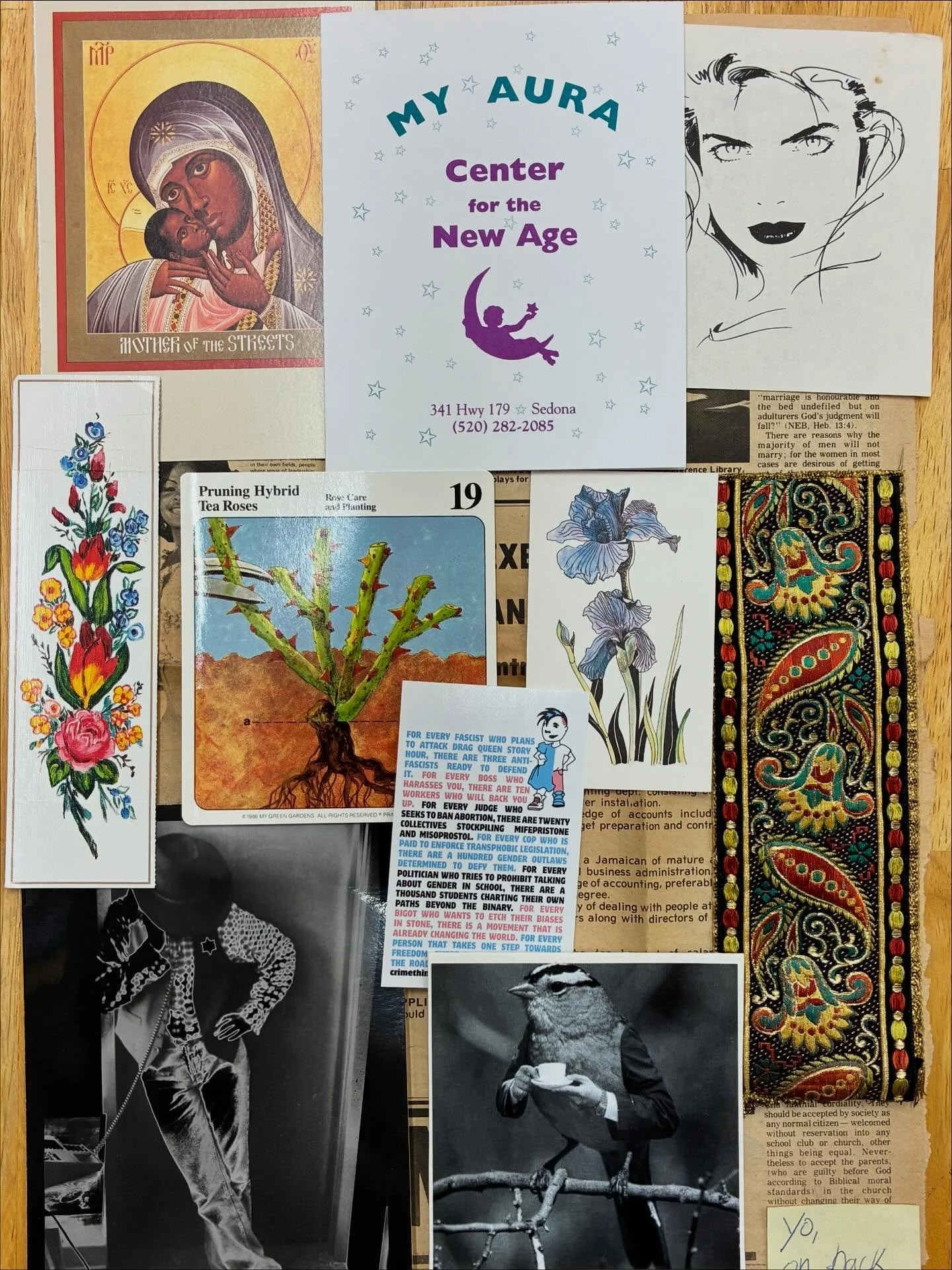 Good morning everyone, we&rsquo;ve been pricing books like crazy this week and have found some really fun stuff while doing so:

- Crimthinc&rsquo;s Gender Self Determination Sticker

- Distinguished bird drinking tea, card w/ note inside

- Inverted