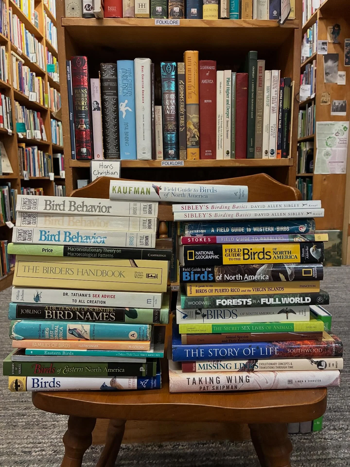 LOTS of Birding, Zoology, and Biology books going out on the shelves today and over the next few weeks!