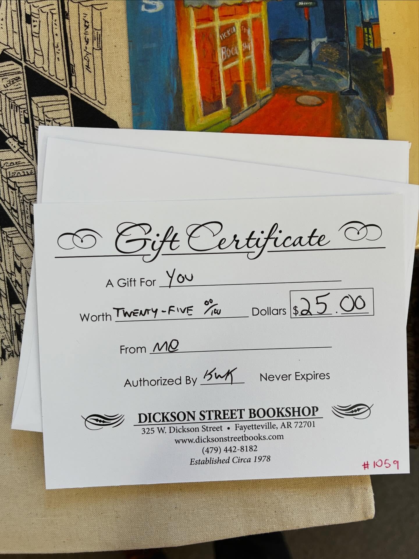 Gift Certificates to Dickson Street Bookshop make wonderful gifts! Available to ship in store or from our online shop, link in bio