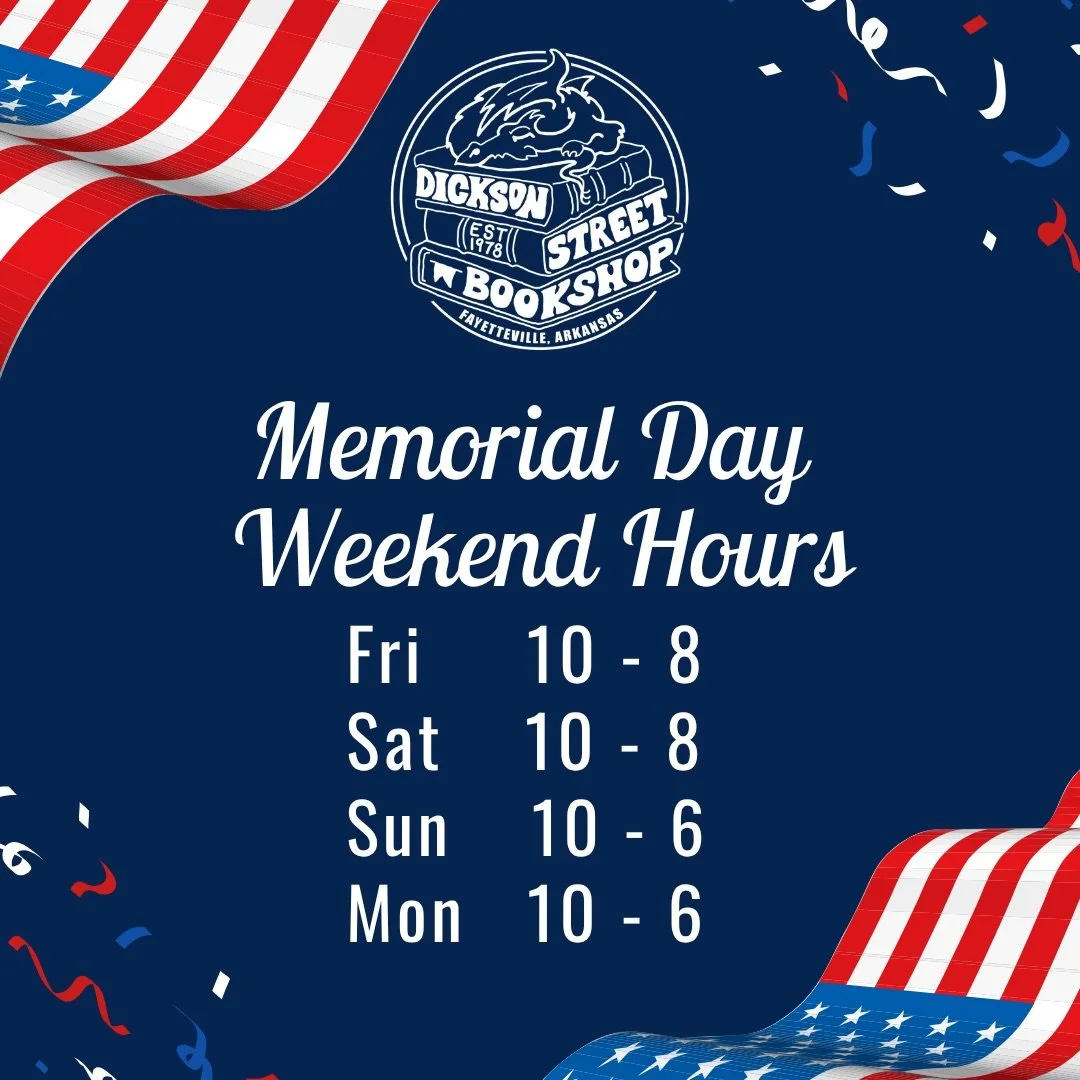 Come see us this Memorial Day weekend, we&rsquo;re open 7 days a week:

Mon 10 to 6
Tue 10 to 6
Wed 10 to 6
Thu 10 to 6
Fri 10 to 8
Sat 10 to 8