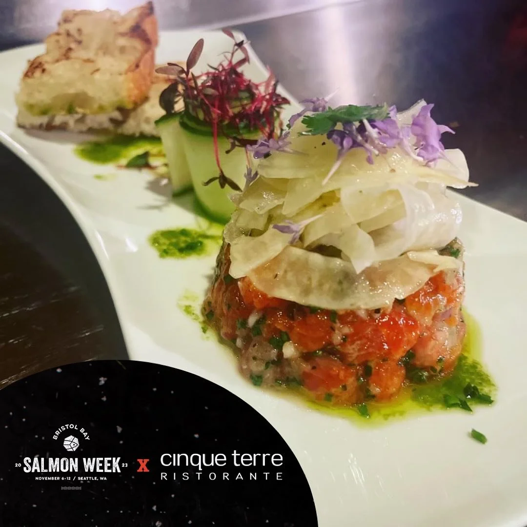 Join us starting Monday for Bristol Bay Salmon Week featuring @bristolbaysockeyesalmon!
Monday November 6th to Sunday November 12th at dinner we will feature these two specialty dishes to celebrate wild sockeye salmon straight from Bristol Bay, Alask