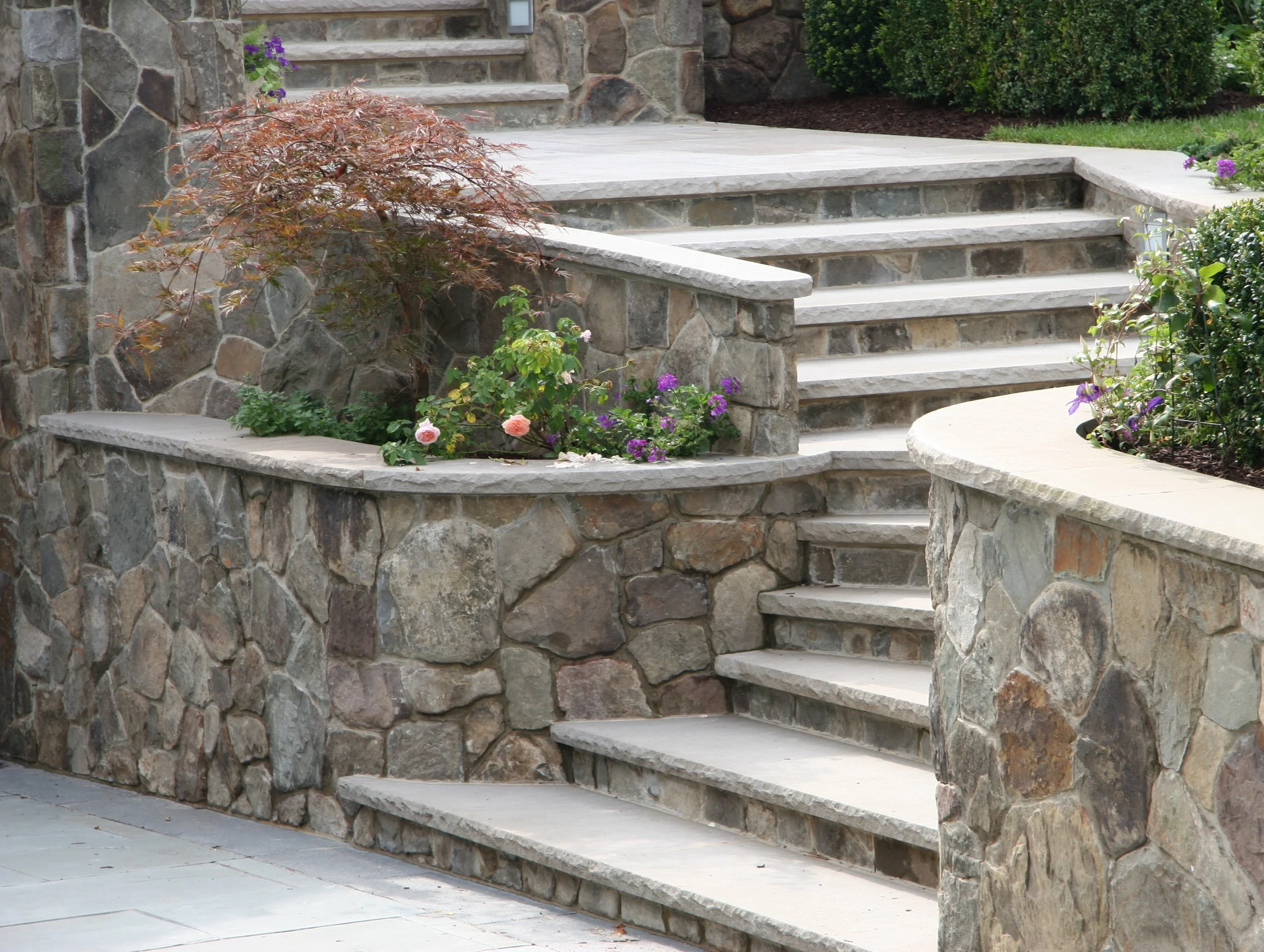  NJ Outdoor Stone Stairs and Wall 