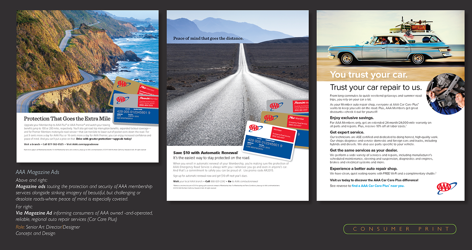 AAA Via Magazine Print Ads