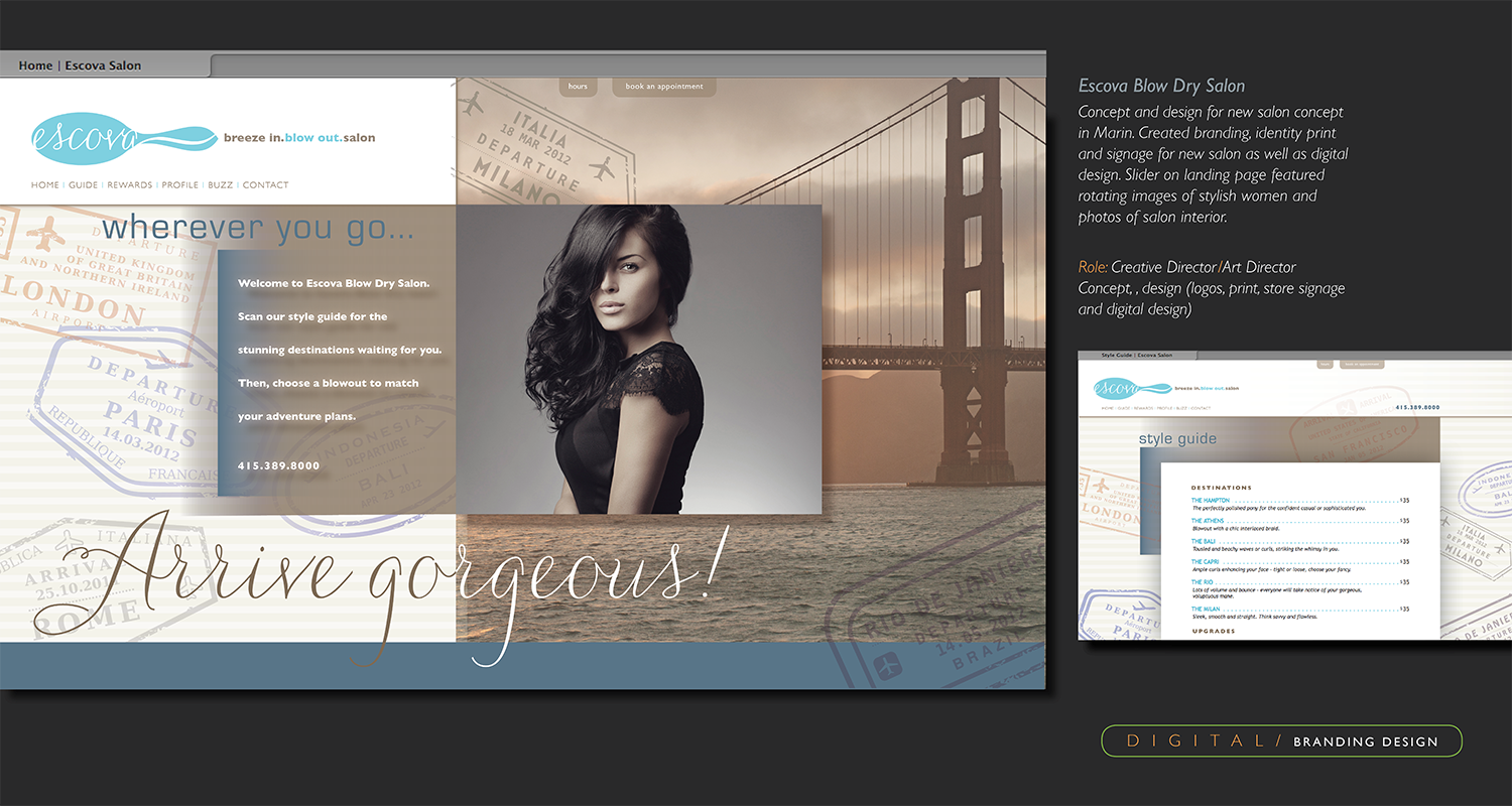 Escova Salon Digital Design (Website Design)