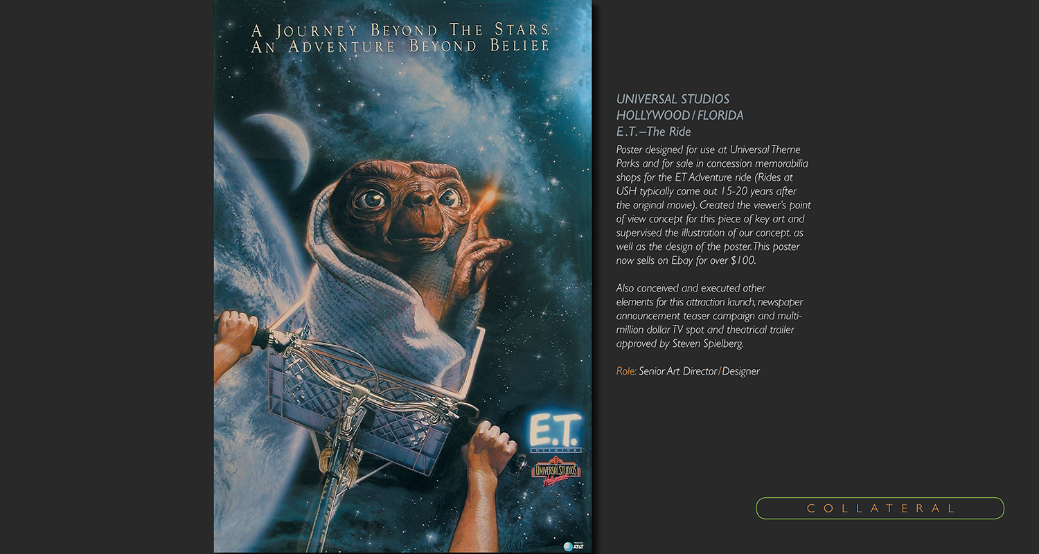 E.T. Universal Studios Attraction Poster