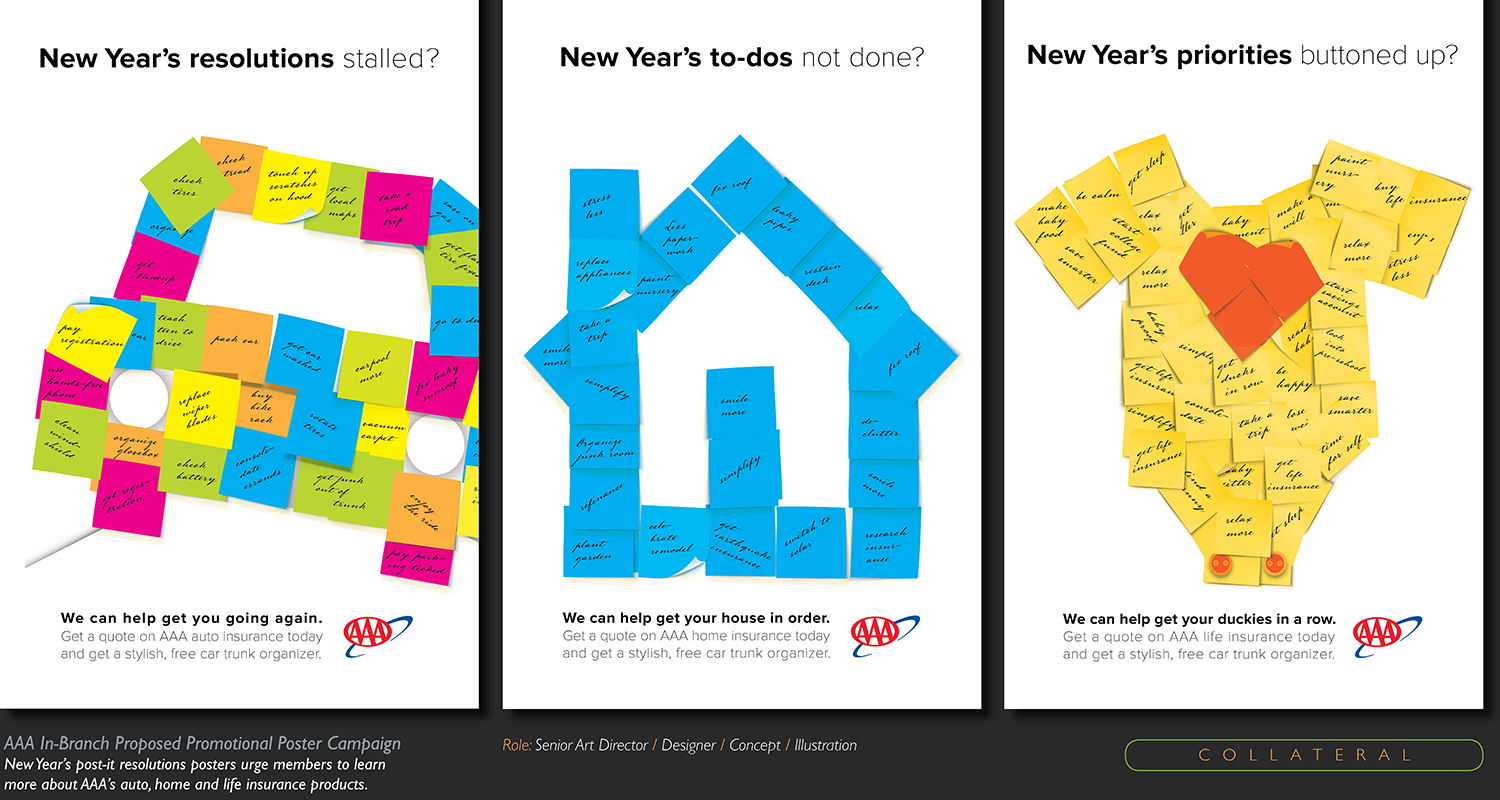 AAA Post-It-Notes Poster Campaign
