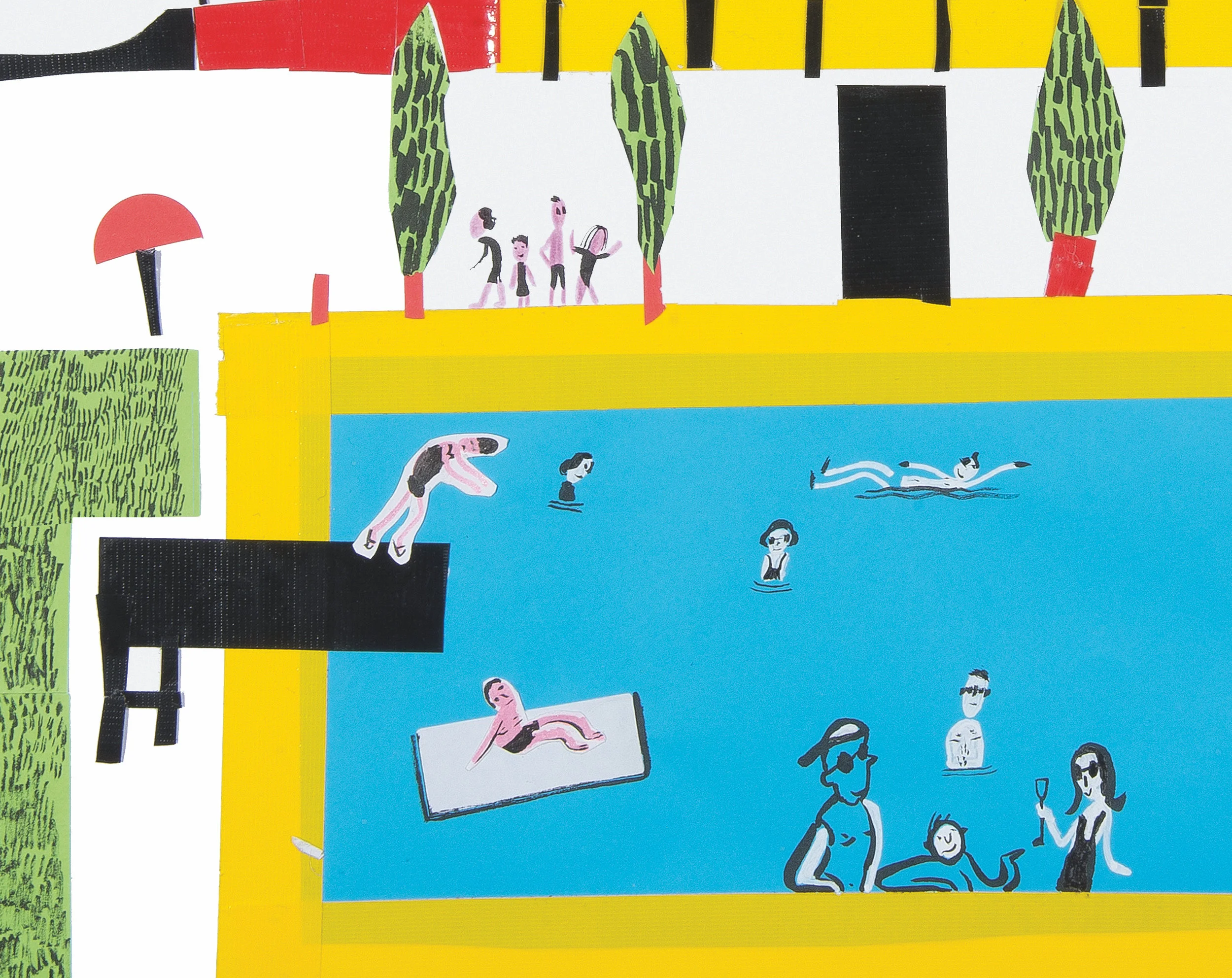 Her Academy In honor of International Women's Day - March 8th, 2019 - I illustrated M's, a woman of 40 still caught-up in prostitution, dream of peace: a house, with friends, a swimming pool, and not all alone. This illustration will be shown in an exhibition that the proceeds of which, will be towards the provision of education to women caught-up in prostitution. - לכבוד יום האשה הבינלאומי 8.3.2019 איירתי את חלומה של מ. אשה כבת ארבעים שעדין חיה במעגל הזנות וחולמת על שקט, זה בית, צחוק בבריכה וביחד האיור יוצג בתערוכה שכל הכנסותיה למען מתן השכלה לנשים במעגל הזנות בתערוכה