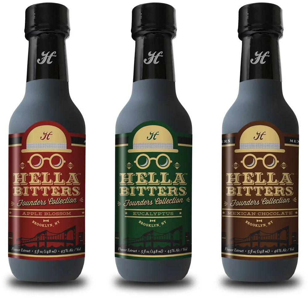 Century produced shrink bands and pressure sensitive labels for Hella’s Founders Collection.