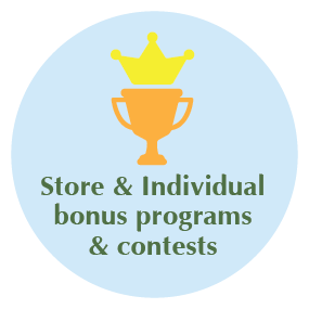 Store and individual bonus programs and contests icon