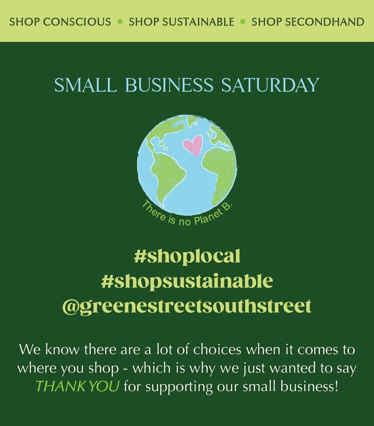 We know there are a lot of choices when it comes to where you shop - which is why we just wanted to THANK YOU for supporting our small business!♻️💚🌎