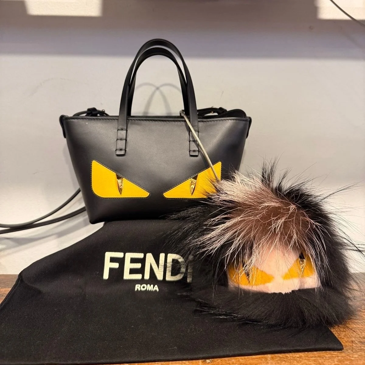 Fendi monster bag and furry bag charm!🖤✨ New in at @greenestreetlambertvillenj

Mini leather monster tote w/box $1,500.95
✅Authenticated via Entrupy

Mink/fox fur monster bag charm $500.95

Call or email us for inquiries!
📞609-460-4523
📧lambertvil