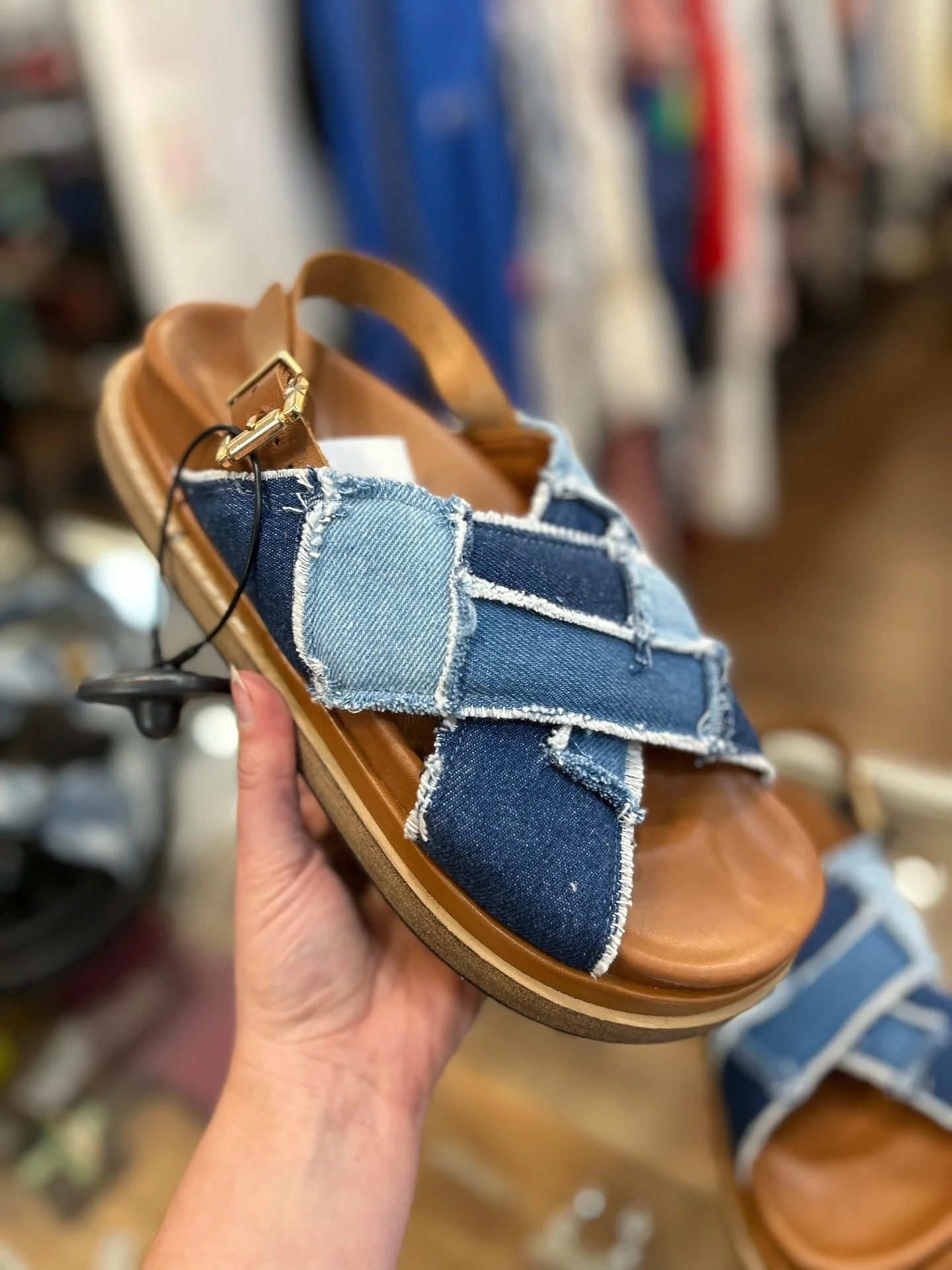 Two cute new denim sandals💙💫 New in at @greenestreetsouthstreet

&bull; Aloha patchwork denim sandal size 39 $58.95
&bull; Kurt Geiger denim sandal size 43.5 $74.95

For inquiries email us!
📧Southstreet@greenestreet.clm