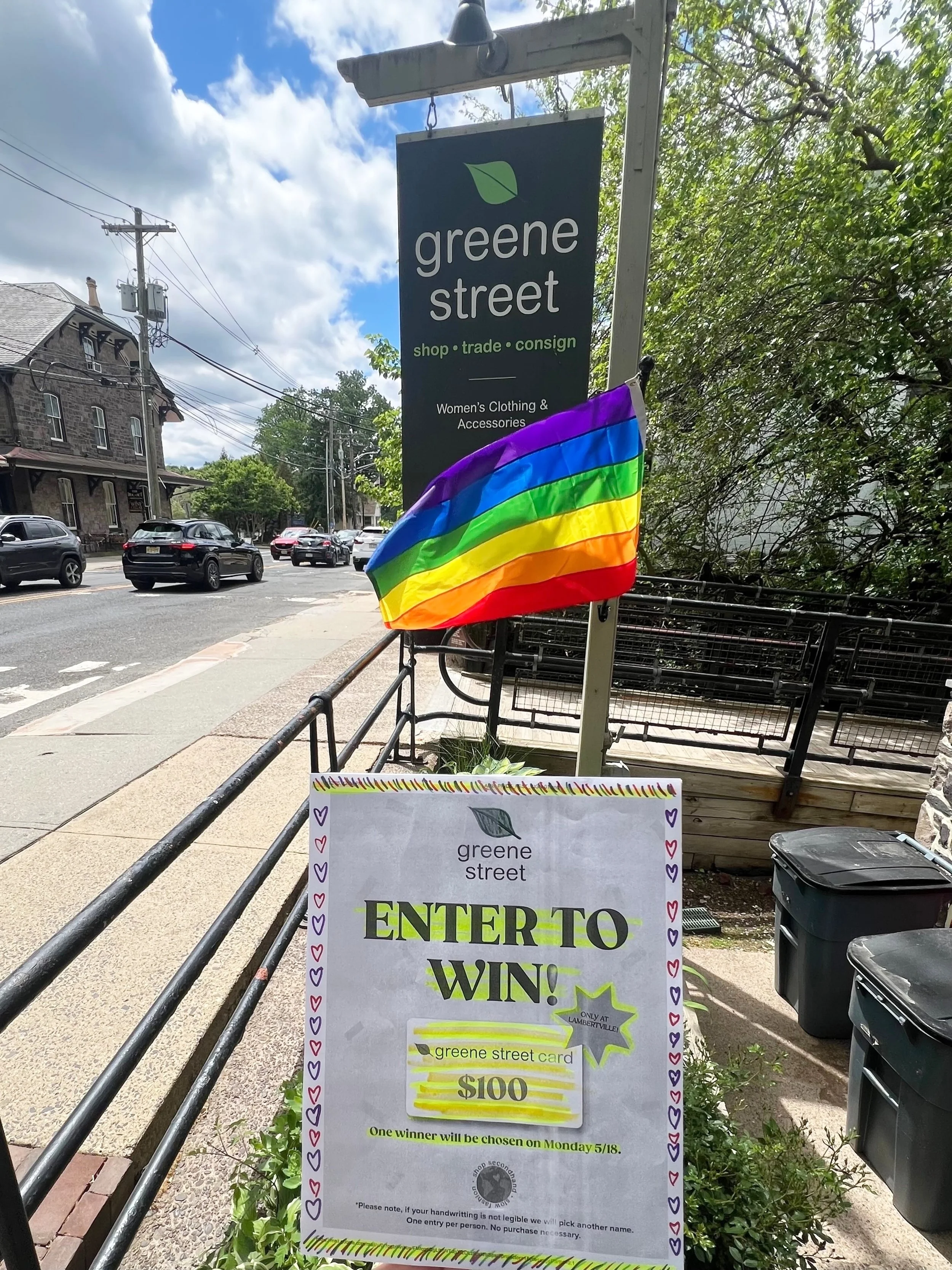 It&rsquo;s PRIDE🌈 weekend in @greenestreetlambertvillenj! Stop by and Enter for a chance win a $100 Greene Street gift card this weekend!✨

No purchase necessary, Exclusively at Lambertville. 

📍14 Bridge St. 
Lambertville, NJ

➡️Enter Friday 5/15 