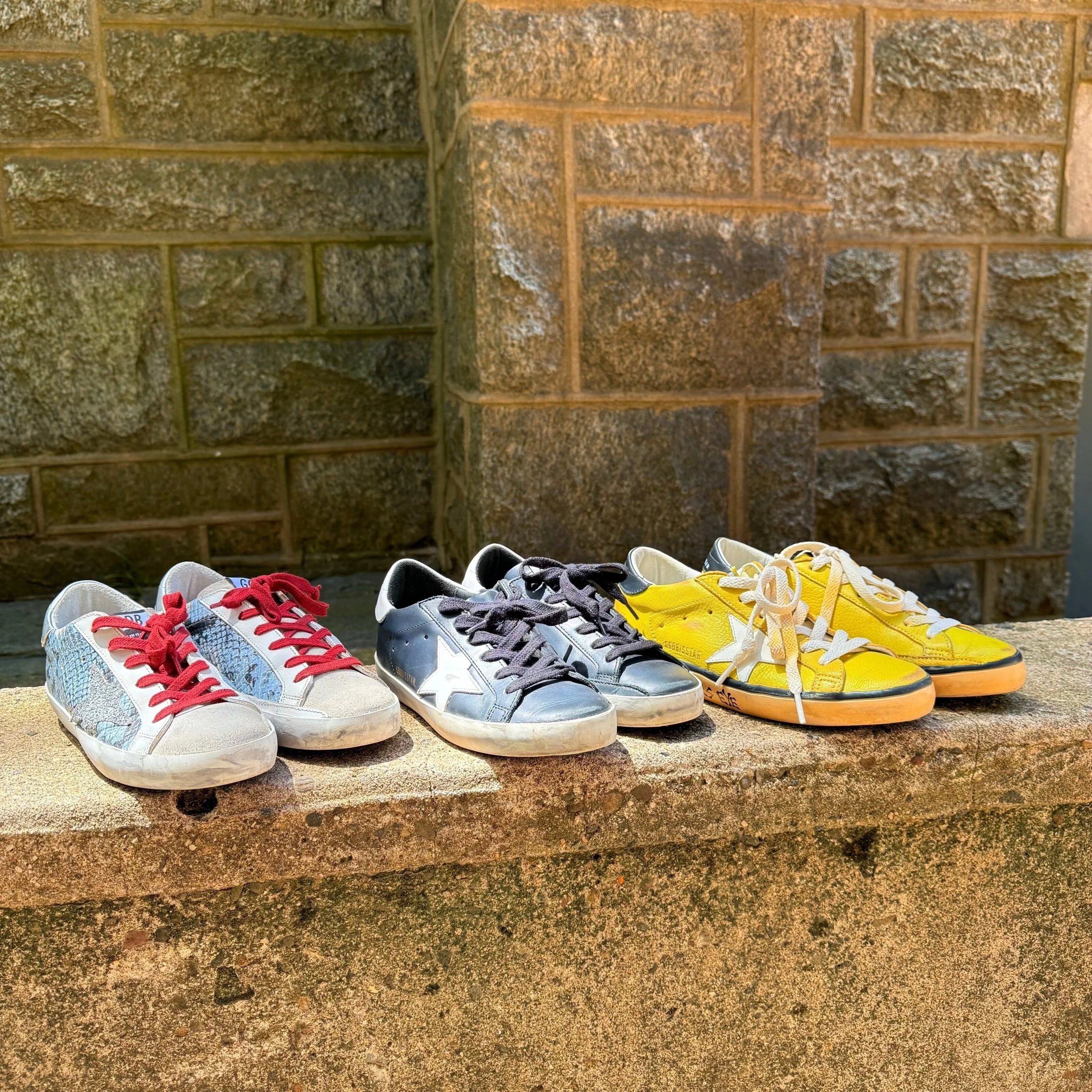 Golden Goose drop,  just in at @greenestreetprinceton!✨

&bull; Blue w/red laces w/box size 36 $325.95
&bull; Black &amp; White star w/box Size 36 $325.95
&bull; Yellow star w/box Size 37 $350.95

Call or email us for inquiries!
📞609-904-3004
📧prin