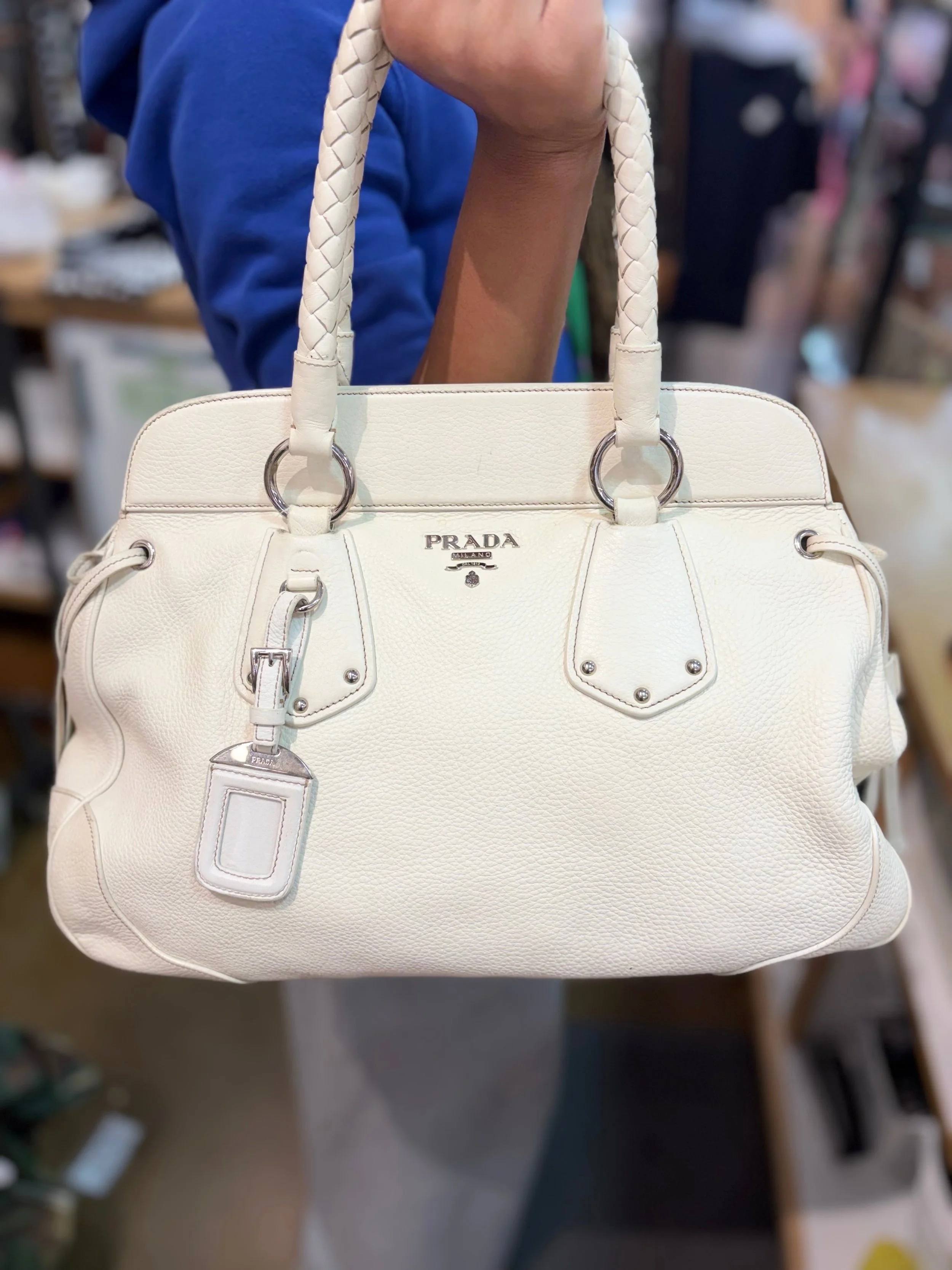 New designer finds from @greenestreetenglishvillage!🤍🤍🤍

Prada bag $500.95
✅Authenticated via Entrupy

LV boots: Size 38 $600.95

Call or email us for inquiries!
📞267-217-3235
📧englishvillage@greenestreet.com