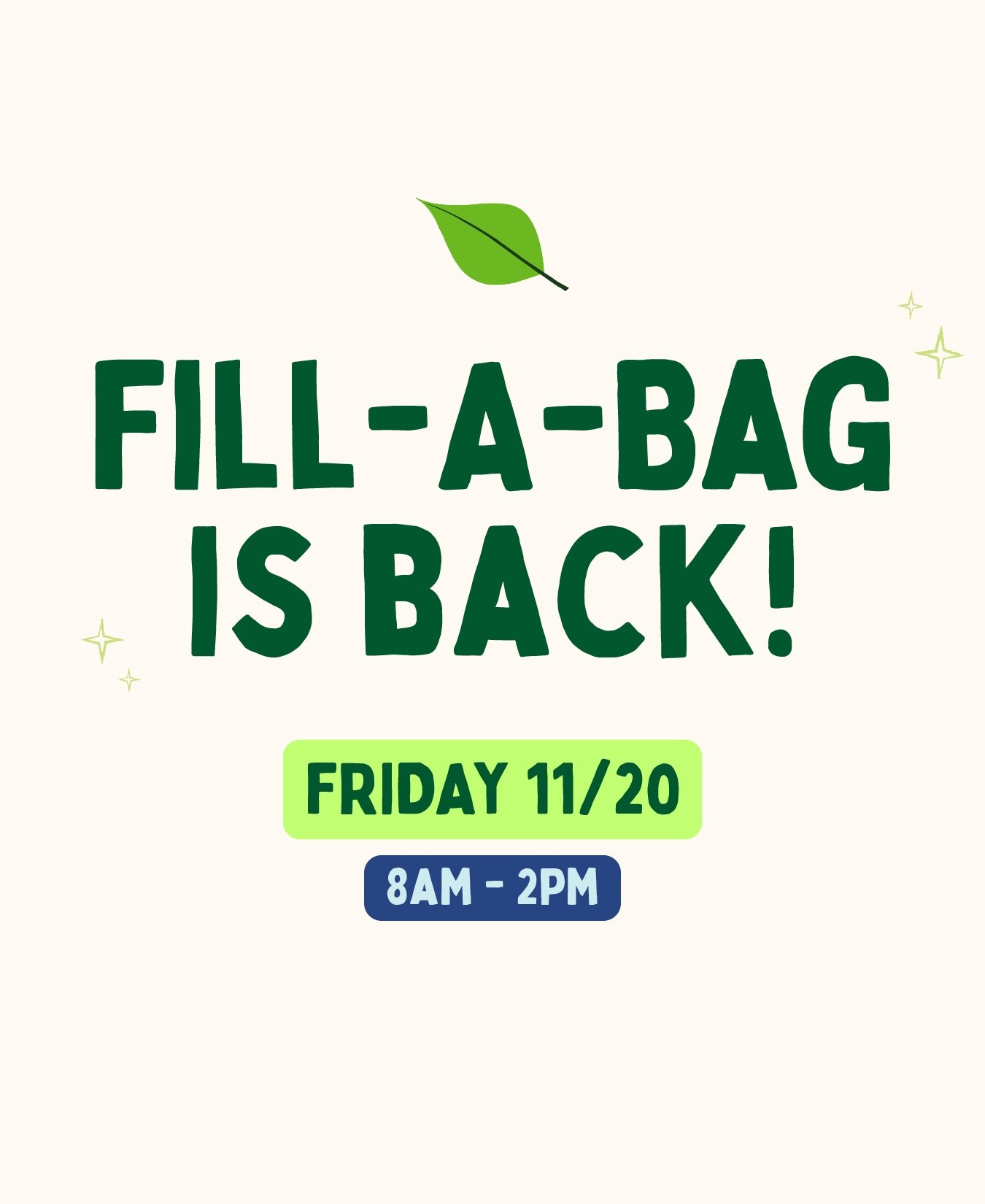 Fill-A-Bag is BACK at South Street!🎉
FRIDAY NOV. 20th, 8am-2pm
➡️Fill a small ikea bag for $30
➡️Fill a large ikea bag for $50
Located at @greenestreetsouthstreet

➡️Event Details:
&bull; Friday 11/20 &bull; 8am-2pm
&bull; The store side will open a