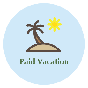 Paid vacation icon