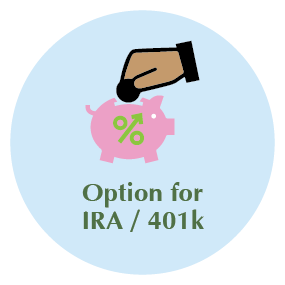 IRA and 401k option icon