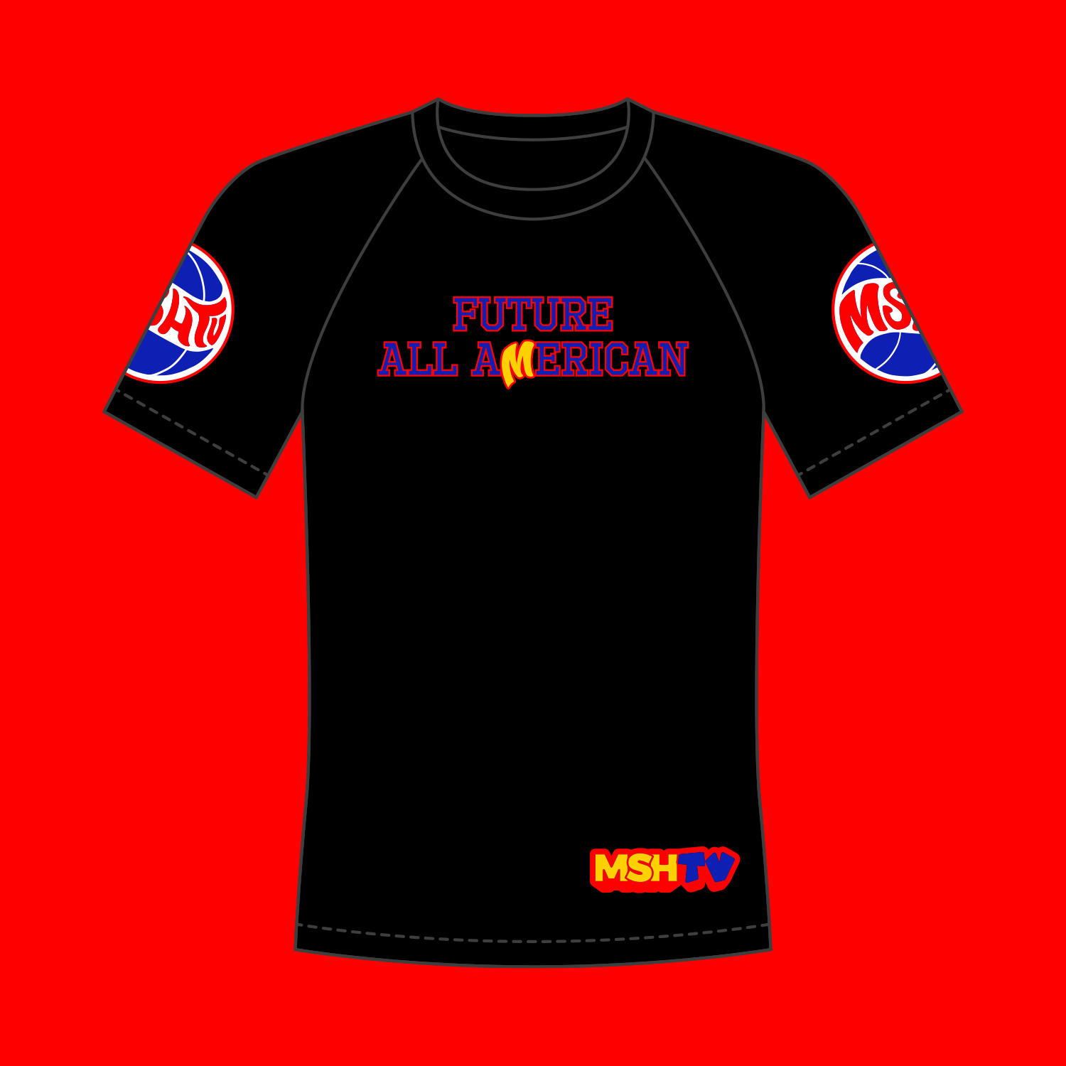 MSHTV Future All American Compression Shirt Black — MSHTV Clothing