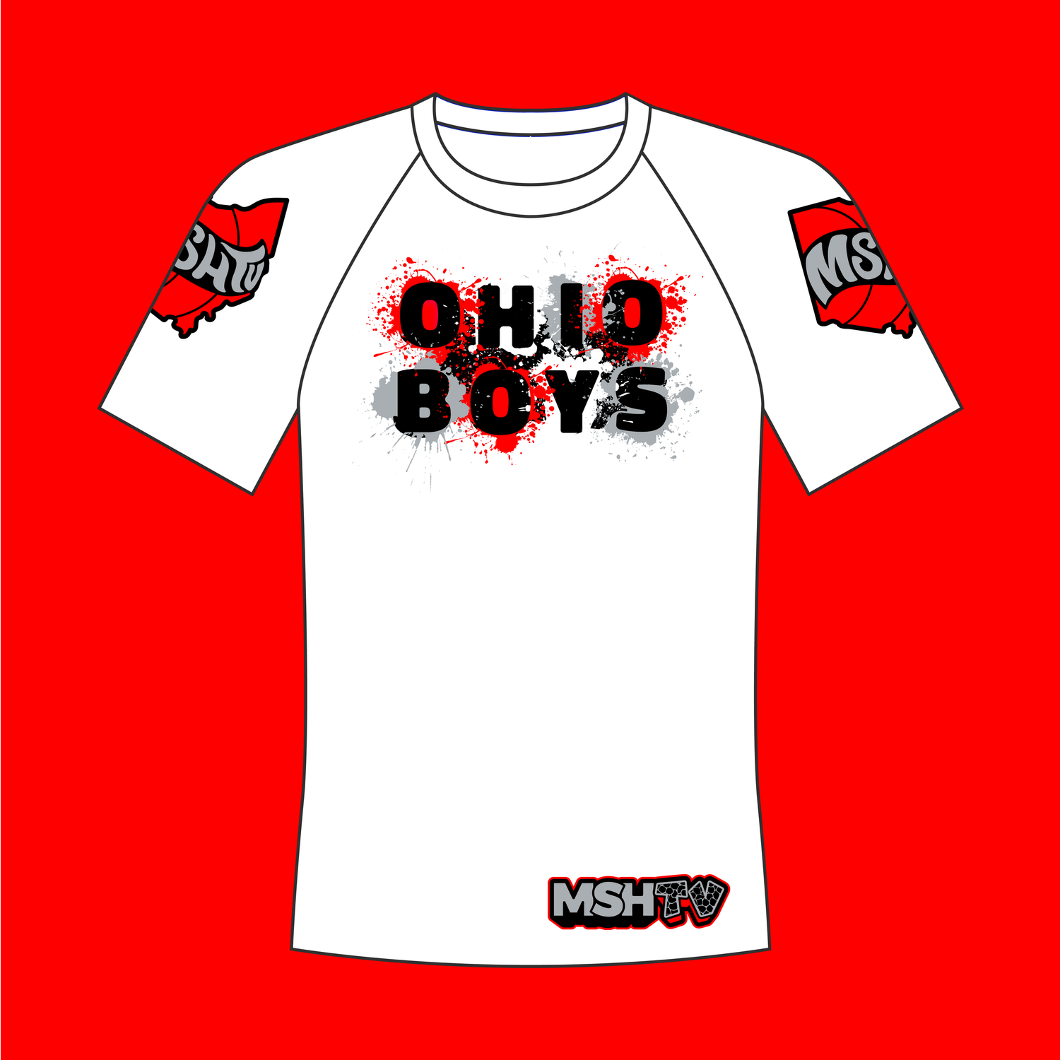 OHIO BOYS compression shirt White — MSHTV Clothing