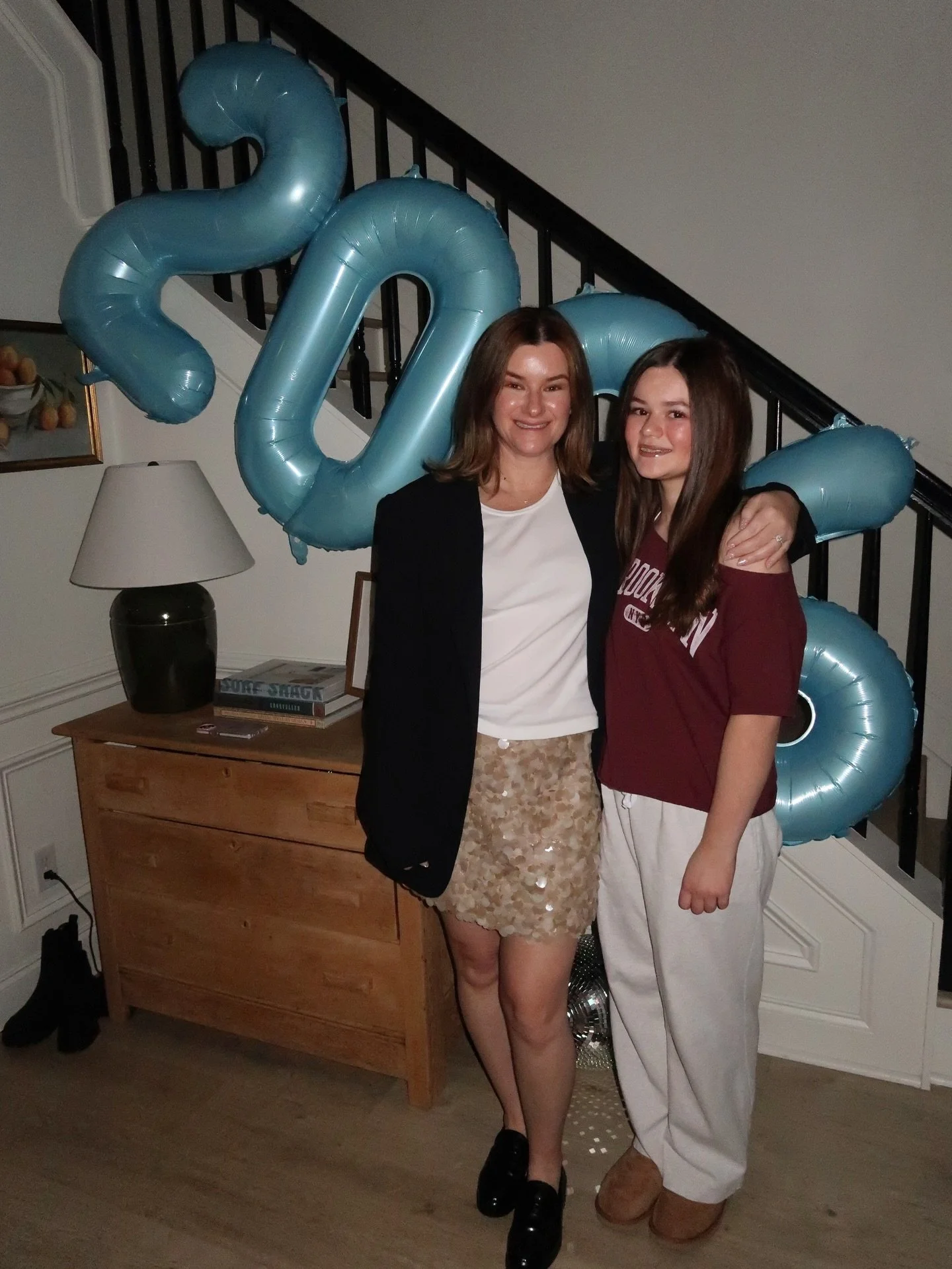 New year, same us 🪩✨✨

Started 2026 the same way I always do&hellip;in sequins, at the local bbq place, with fam 🖤