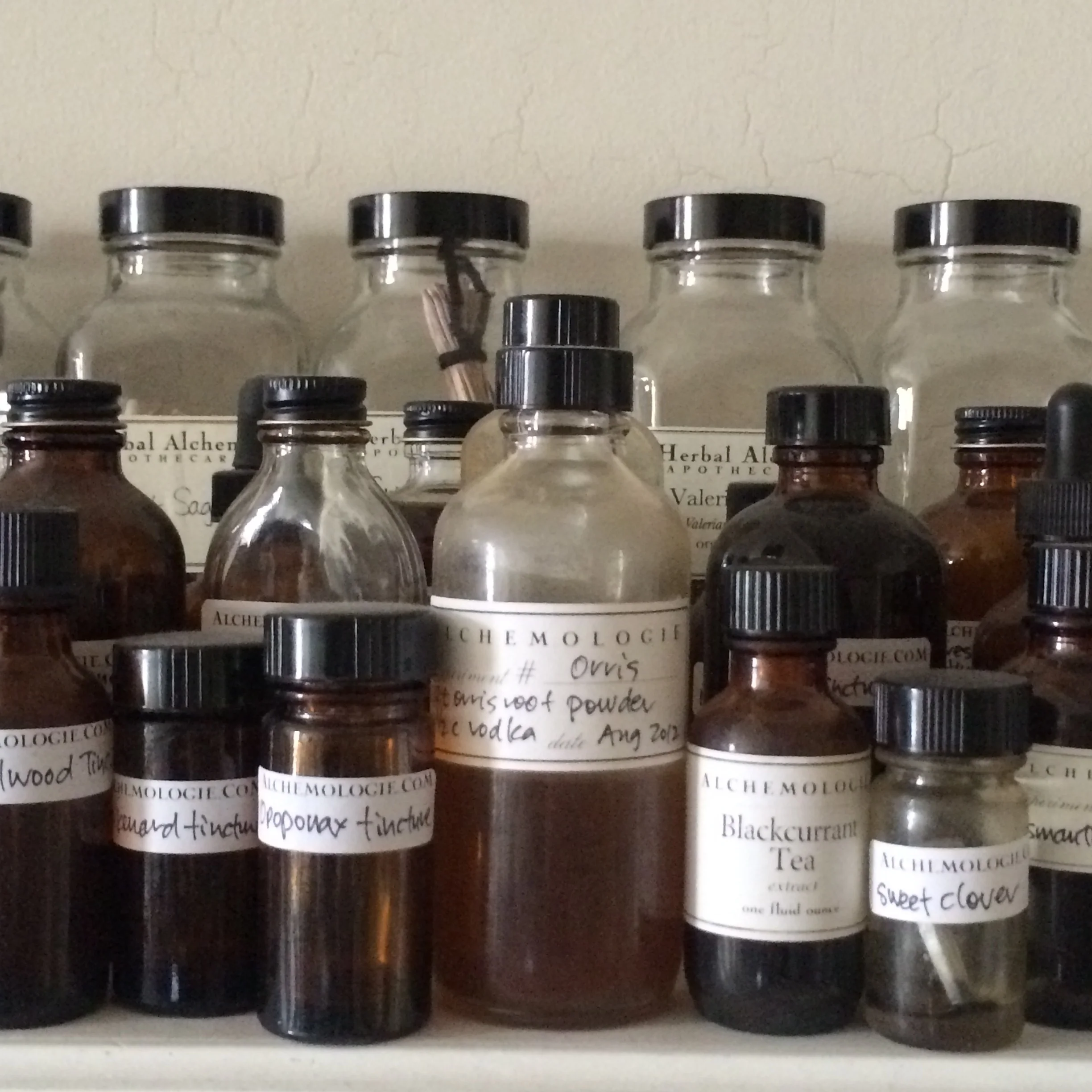 Potion bottles at Alchemologie