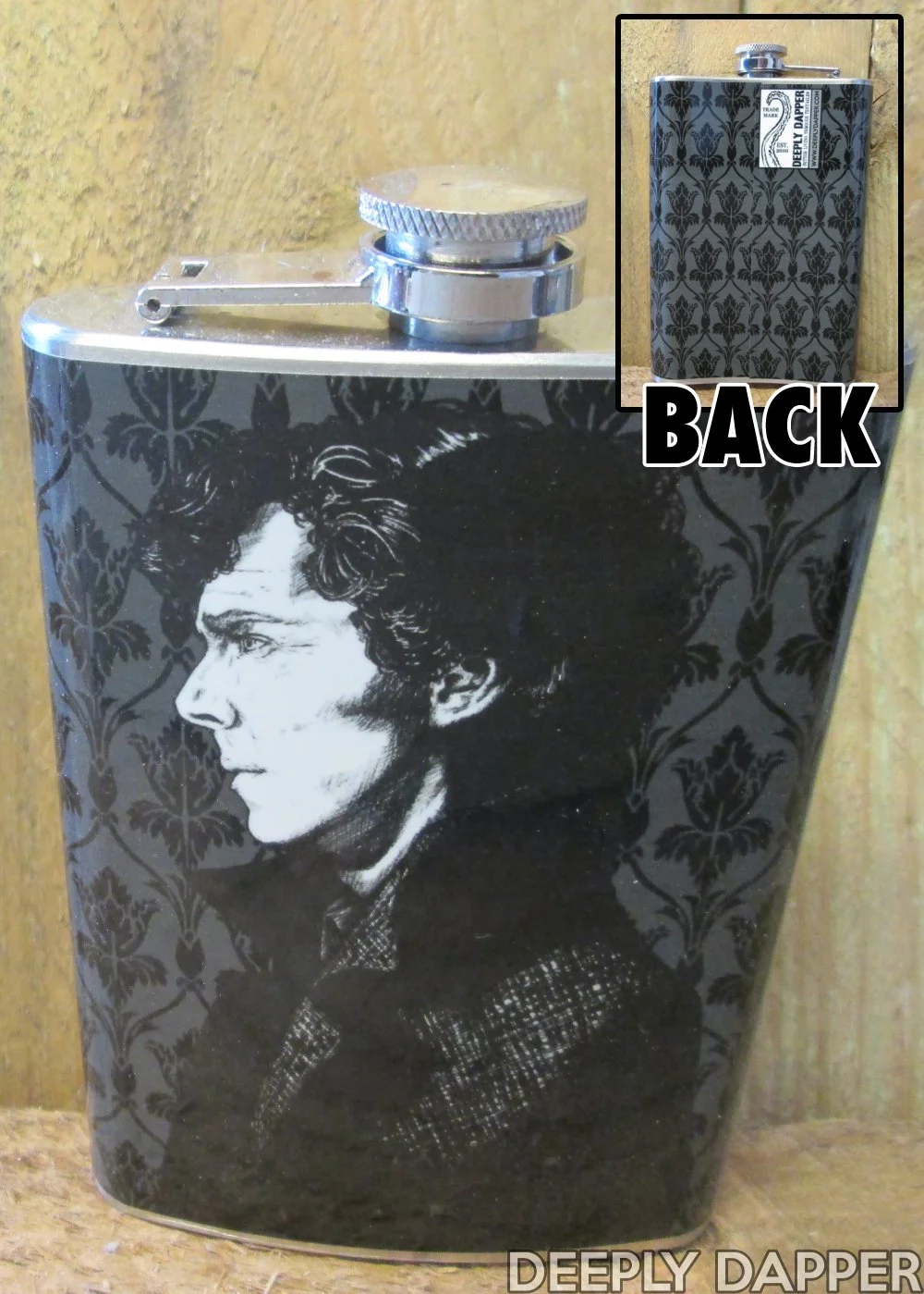 Sherlock Portrait Flask