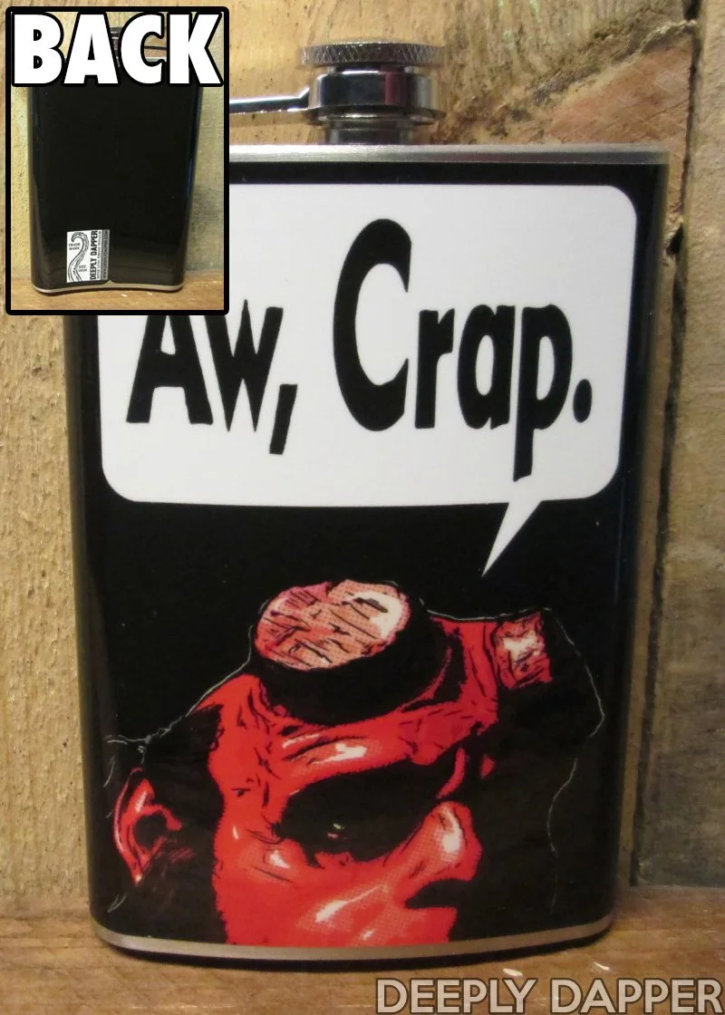 Aw Crap Flask - Hellboy