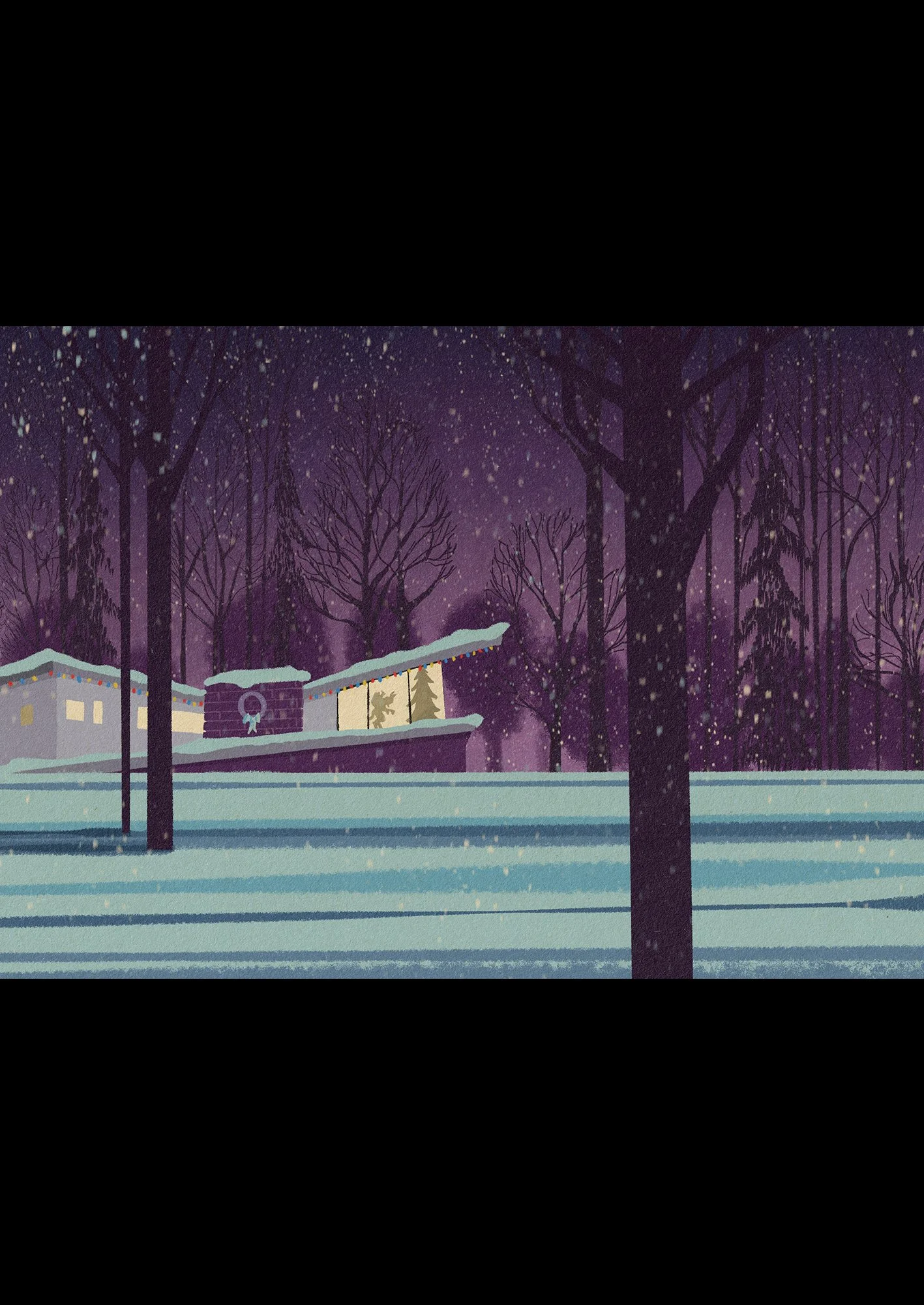 Midcentury Clearing | Krampus greeting card