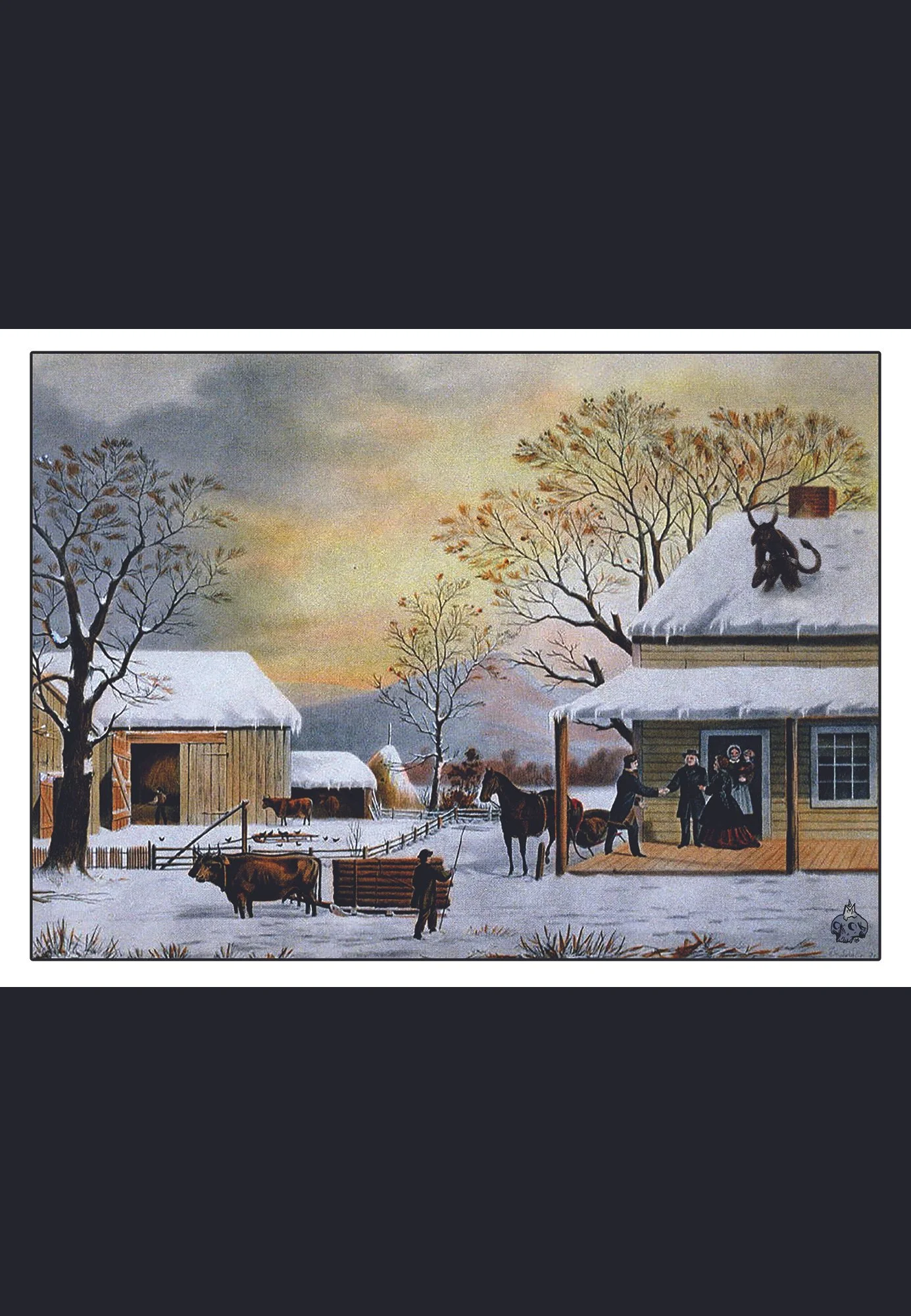 A Visit From Krampus greeting card